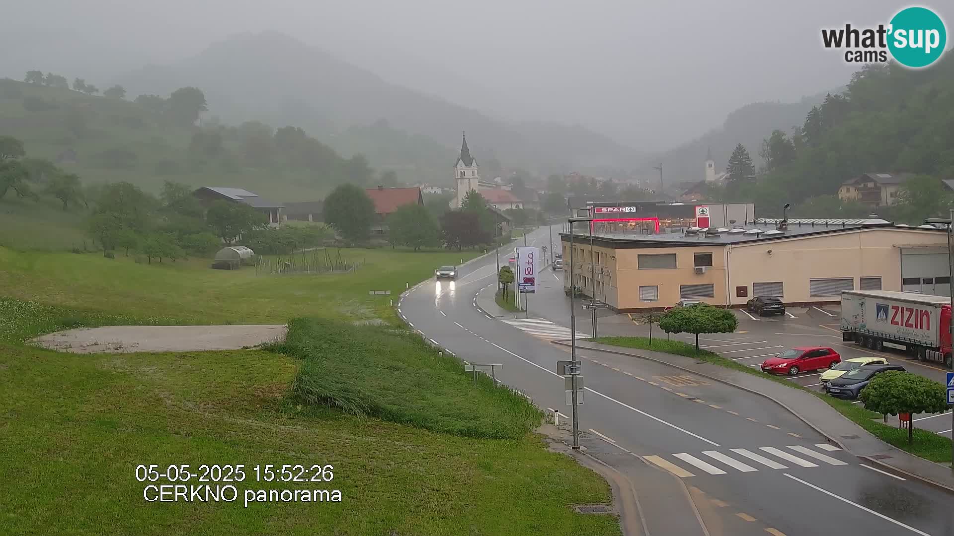 Cerkno city entrance Live Webcam