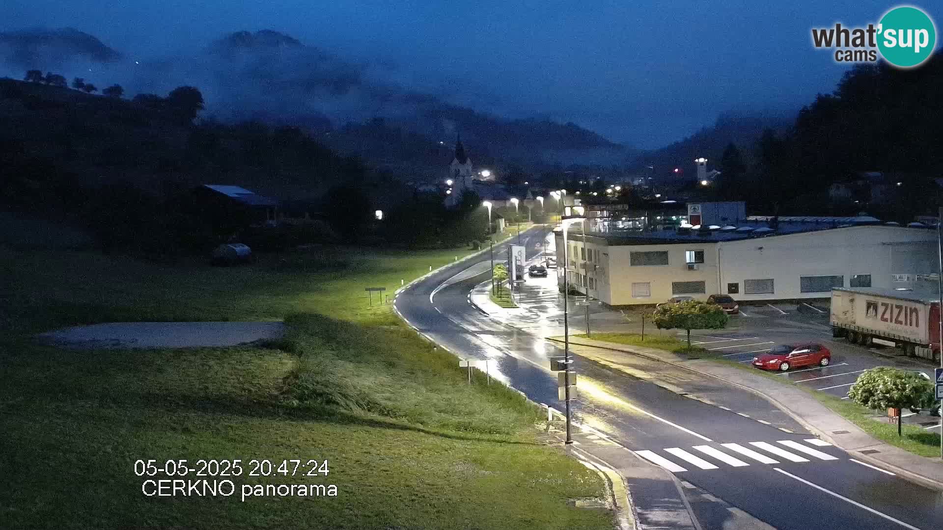 Cerkno city entrance Live Webcam