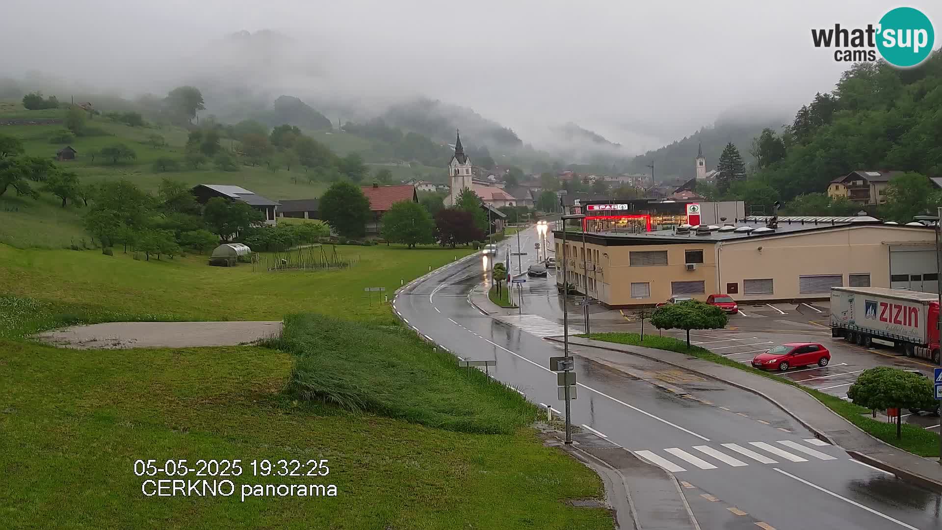 Cerkno city entrance Live Webcam