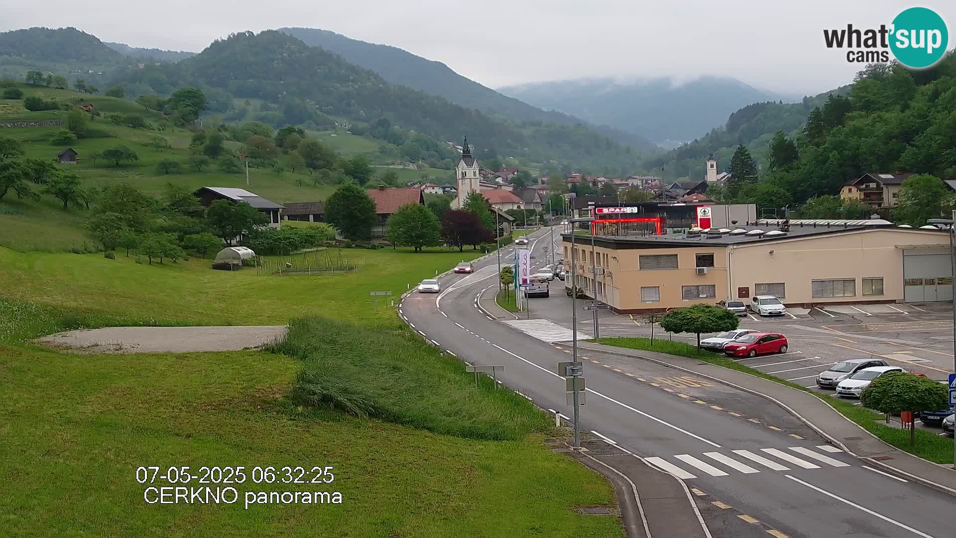 Cerkno city entrance Live Webcam