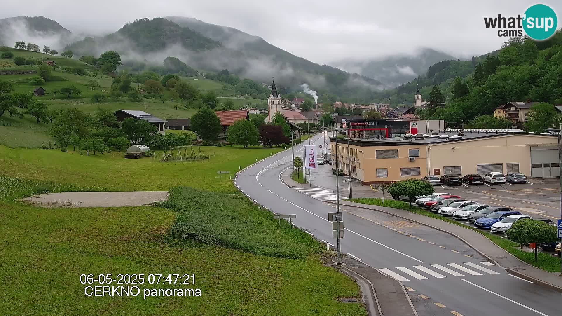 Cerkno city entrance Live Webcam
