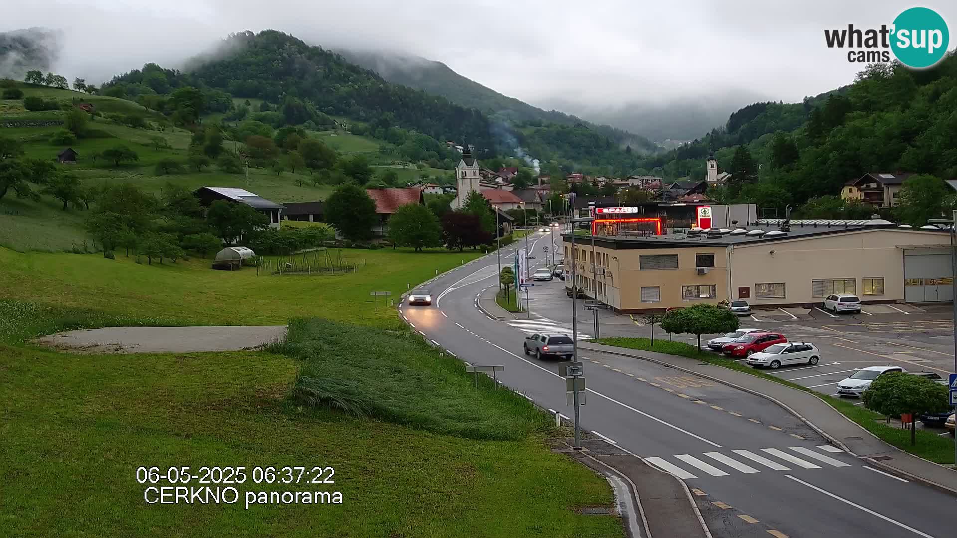 Cerkno city entrance Live Webcam