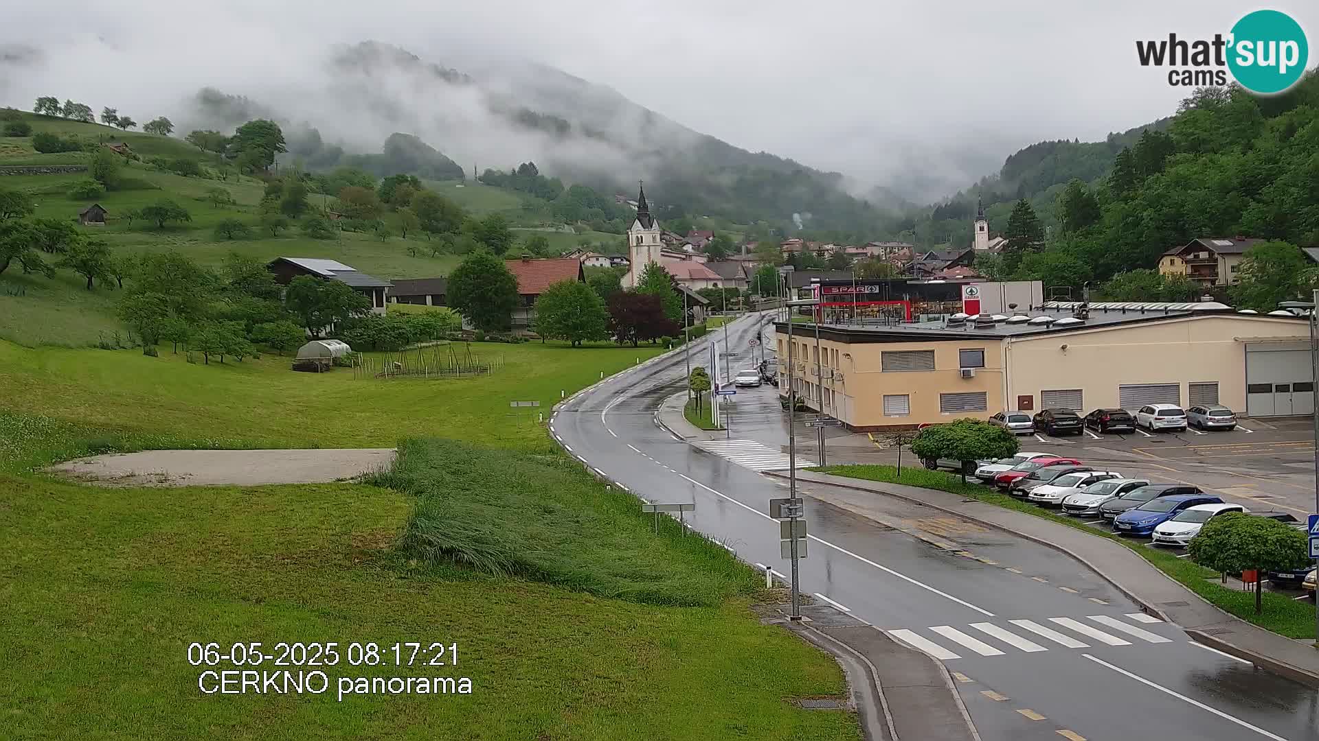 Cerkno city entrance Live Webcam