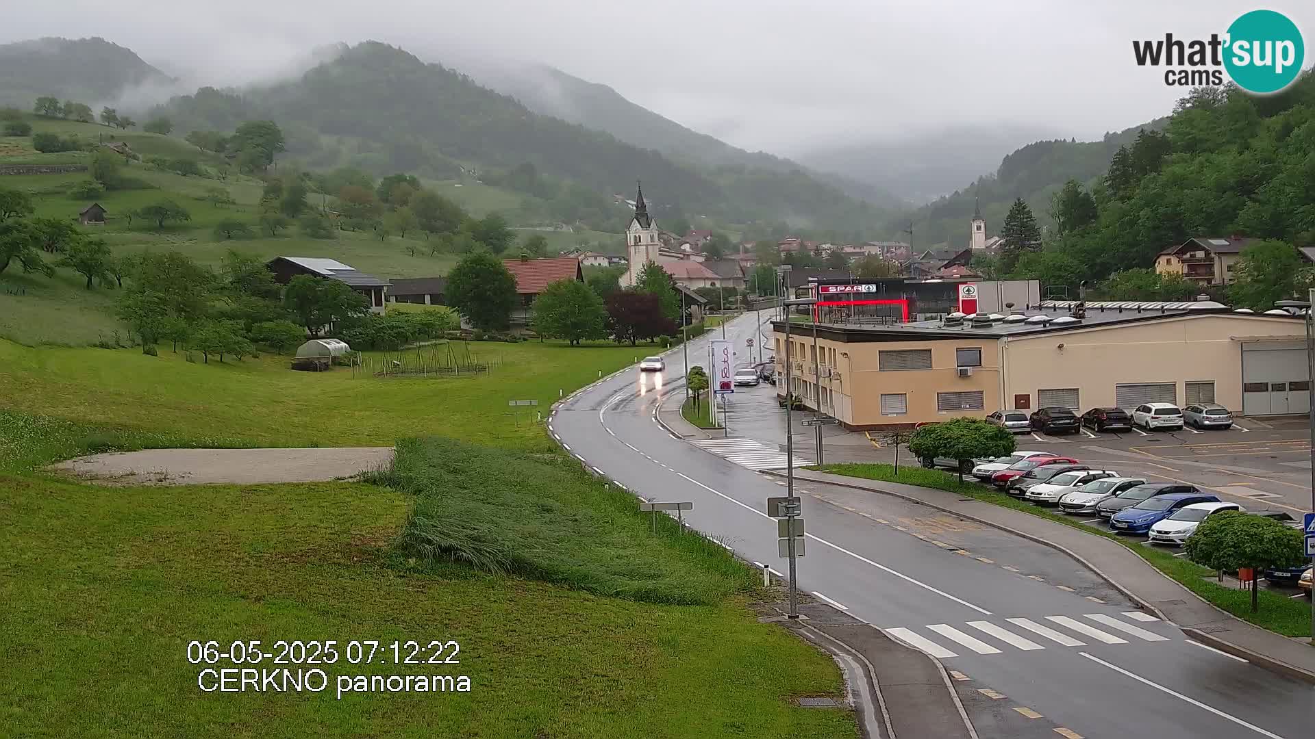 Cerkno city entrance Live Webcam