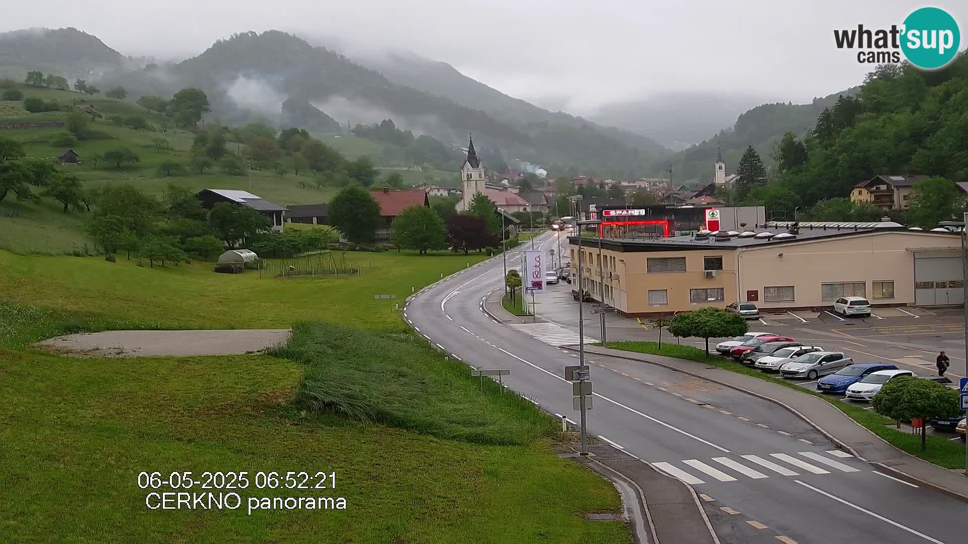 Cerkno city entrance Live Webcam