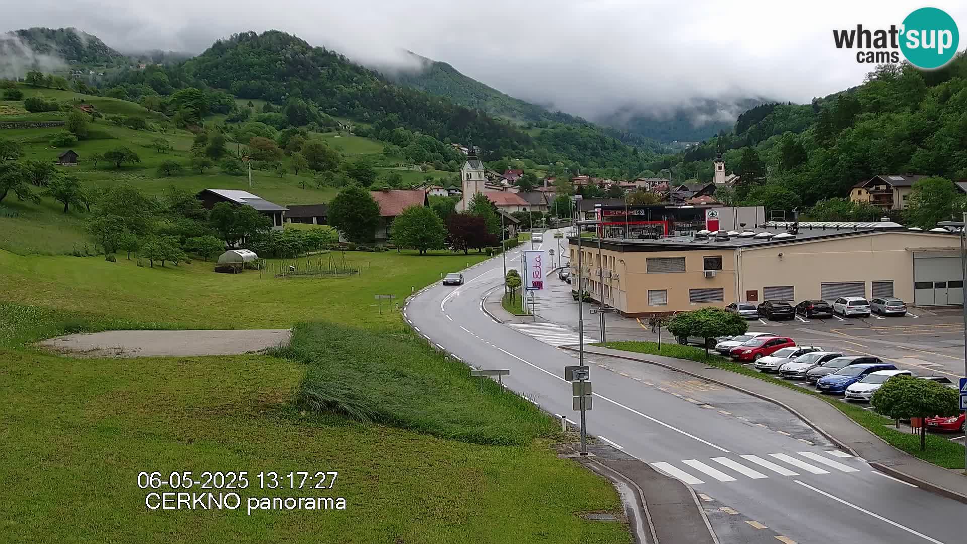 Cerkno city entrance Live Webcam