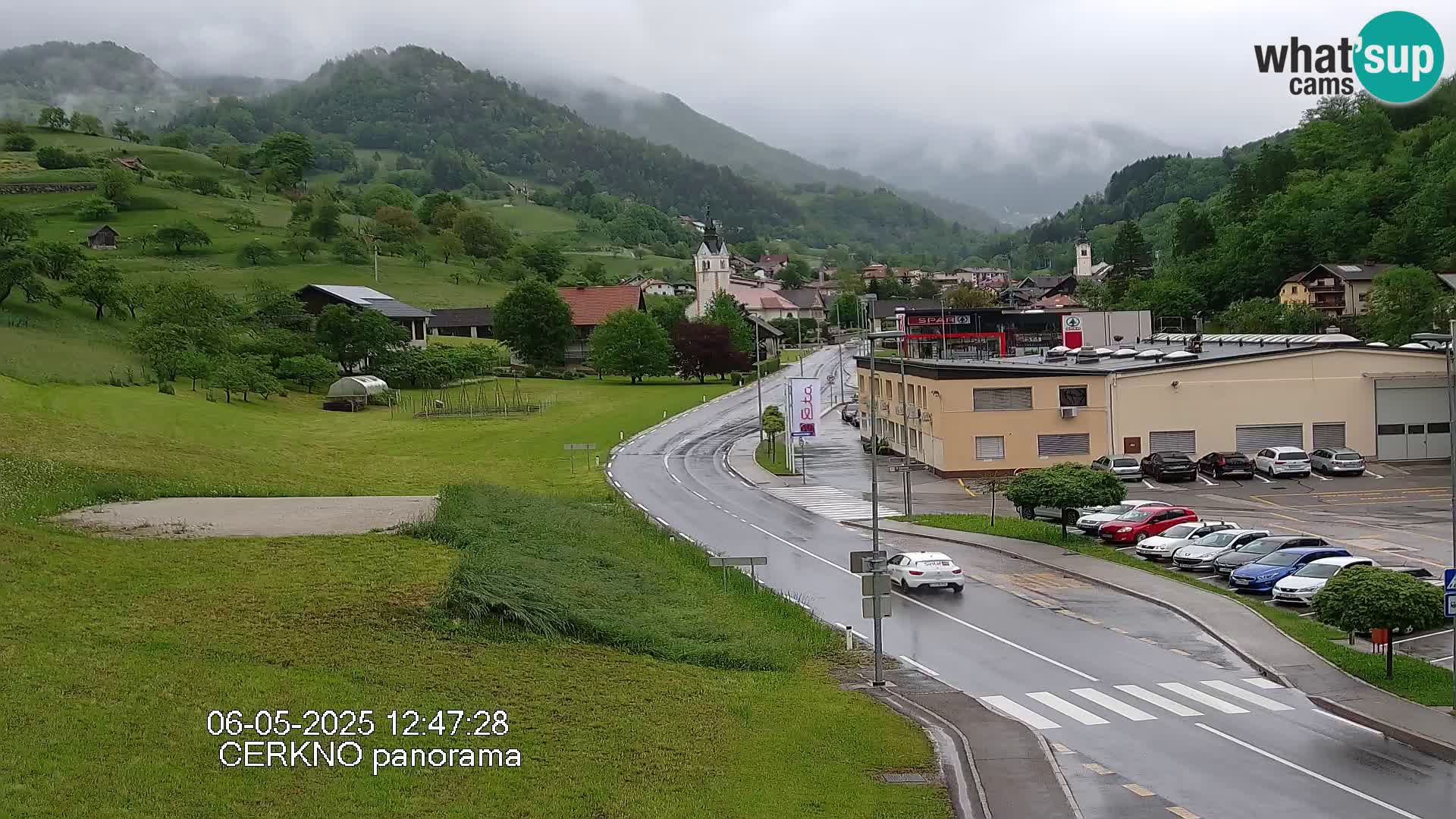 Cerkno city entrance Live Webcam