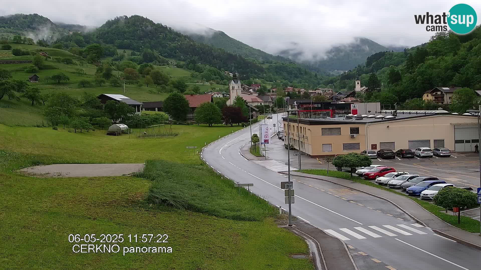 Cerkno city entrance Live Webcam