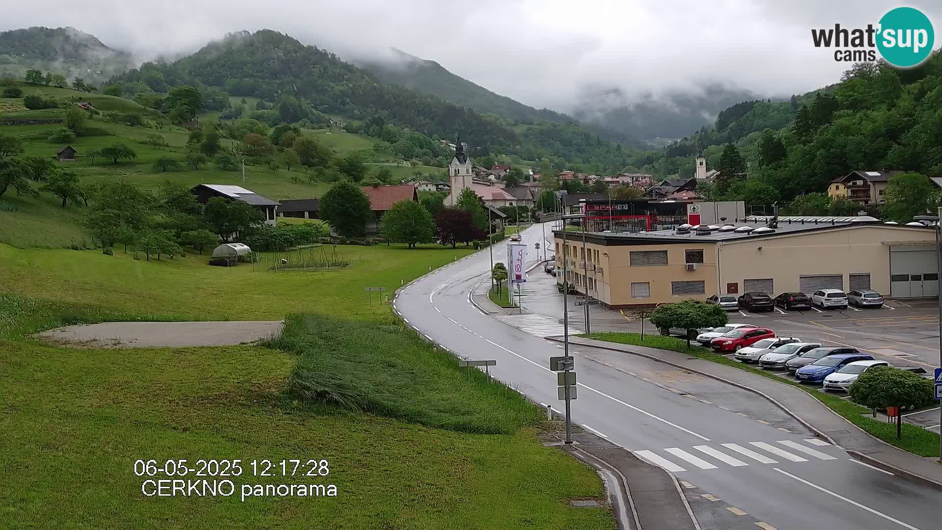 Cerkno city entrance Live Webcam