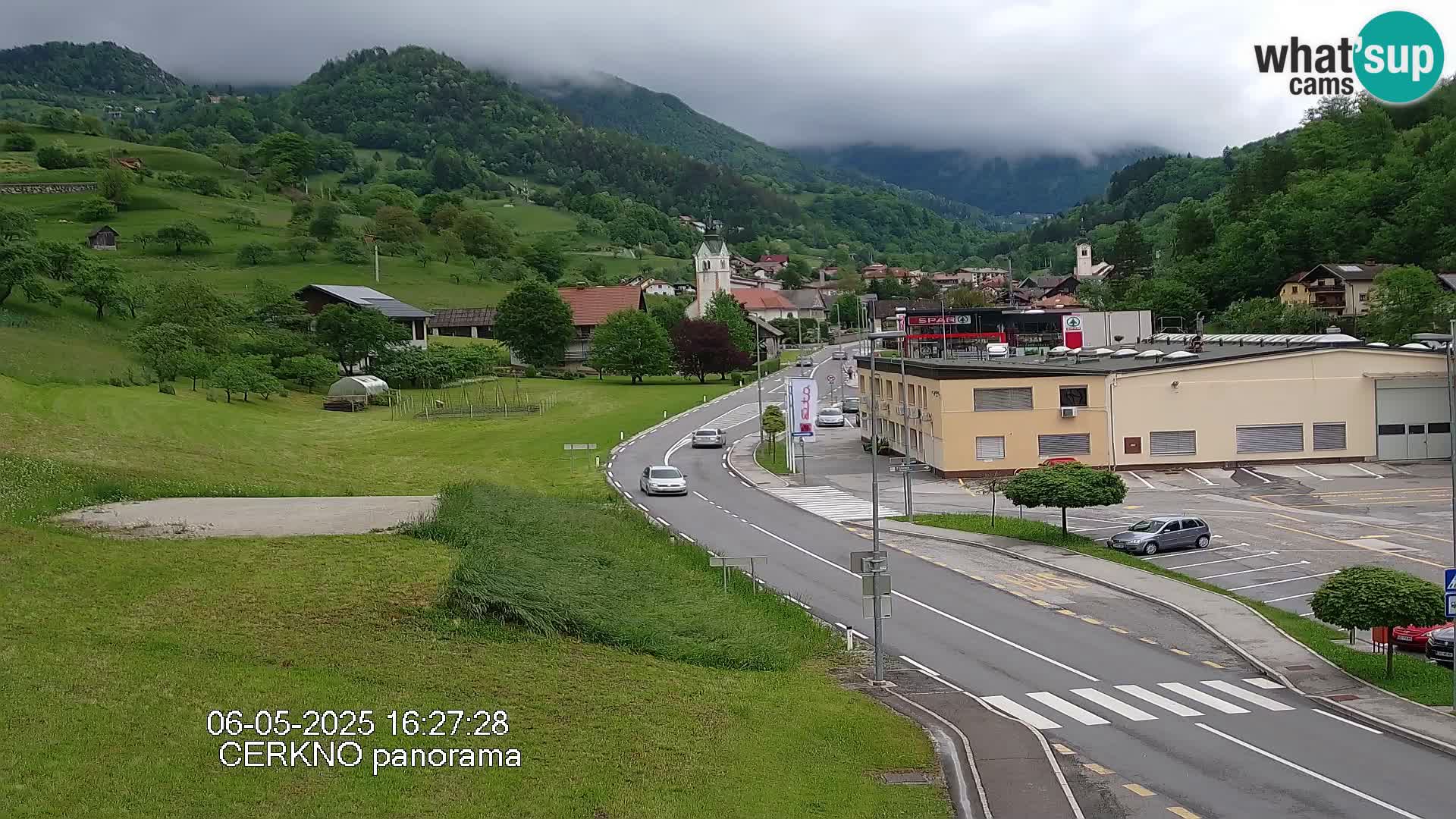 Cerkno city entrance Live Webcam