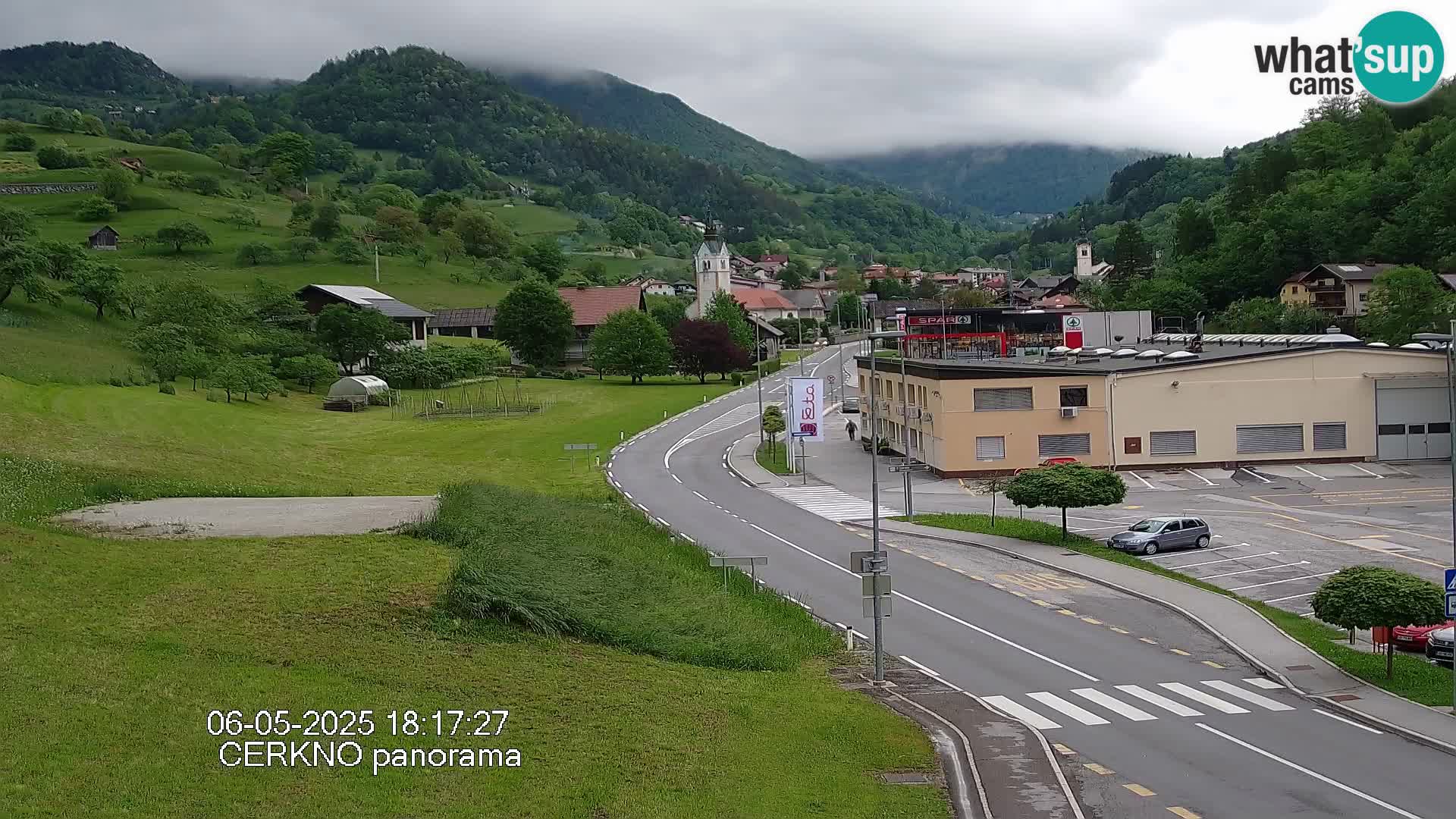 Cerkno city entrance Live Webcam
