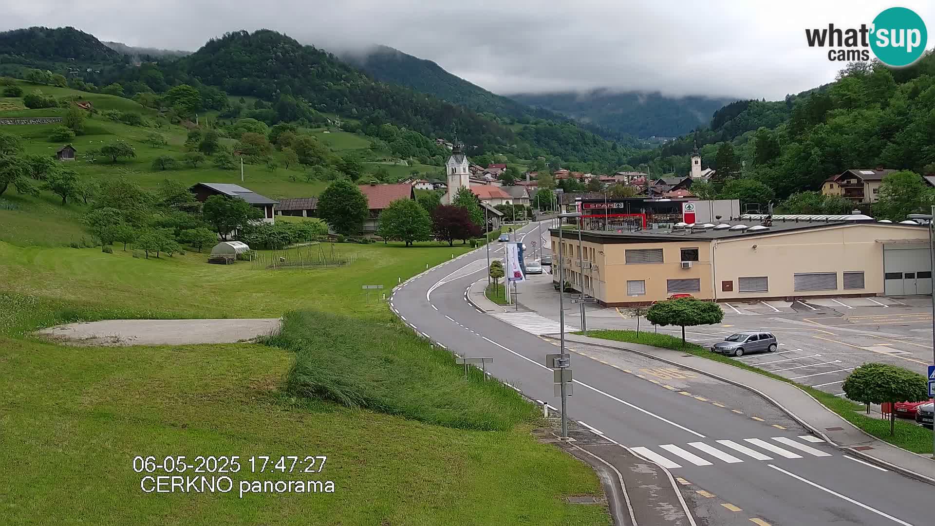 Cerkno city entrance Live Webcam