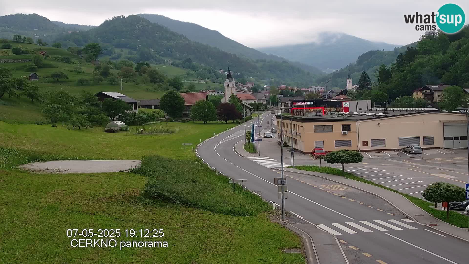 Cerkno city entrance Live Webcam