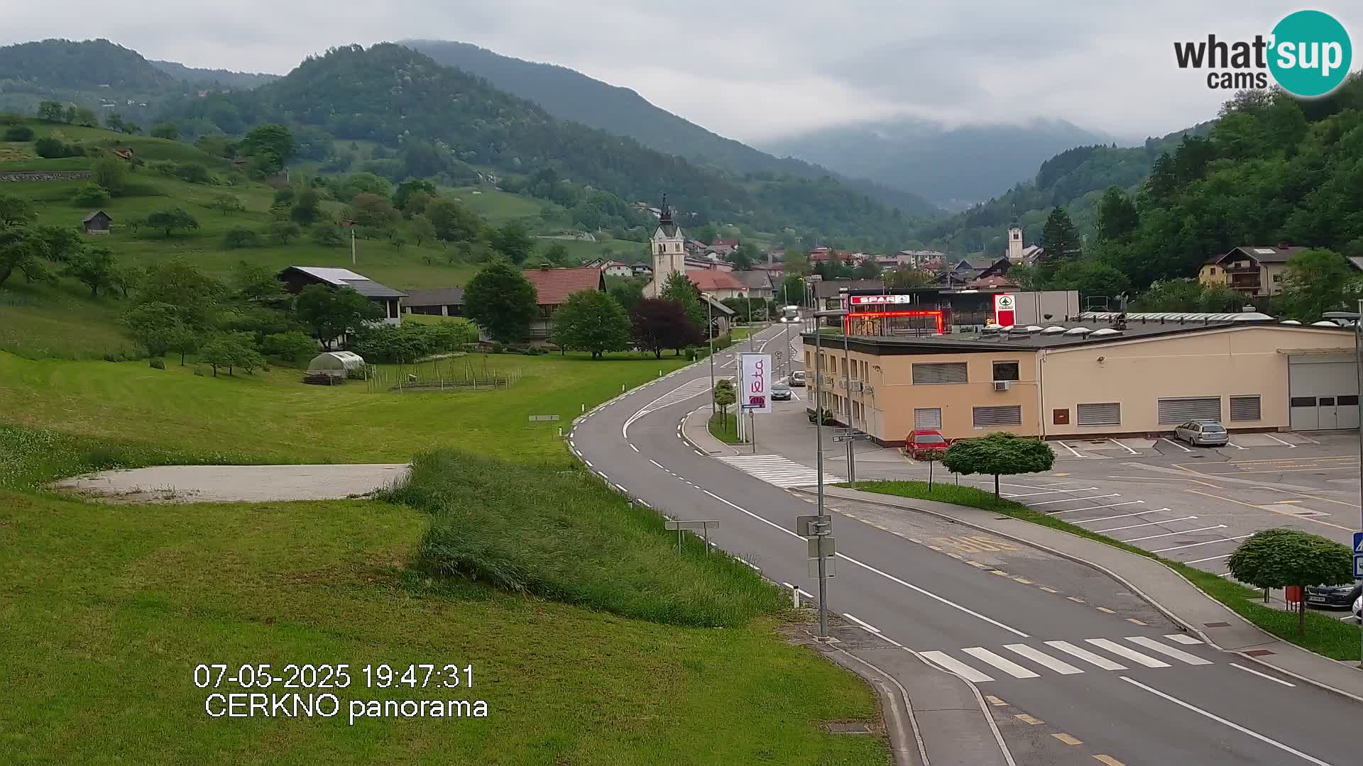 Cerkno city entrance Live Webcam