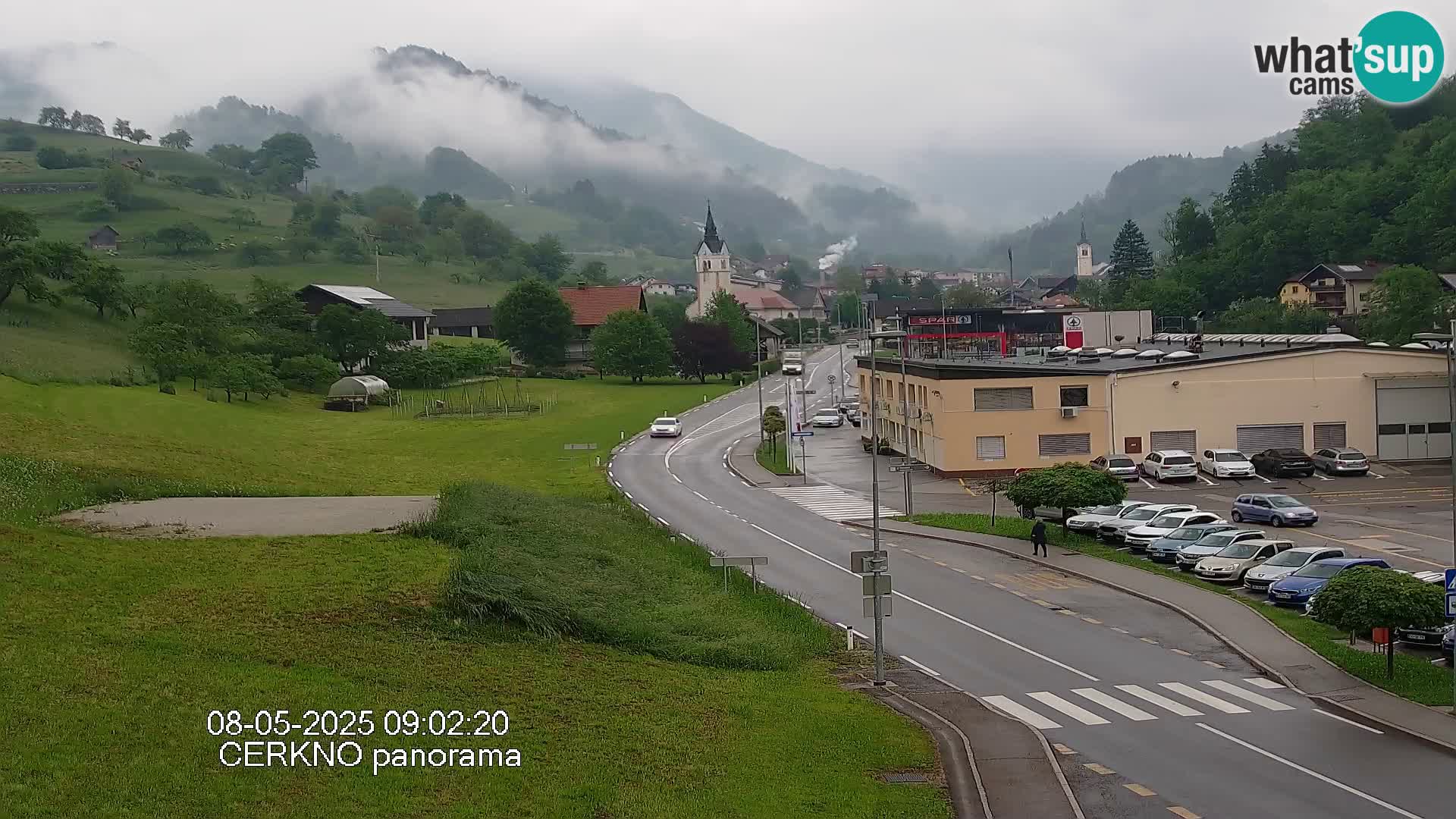 Cerkno city entrance Live Webcam