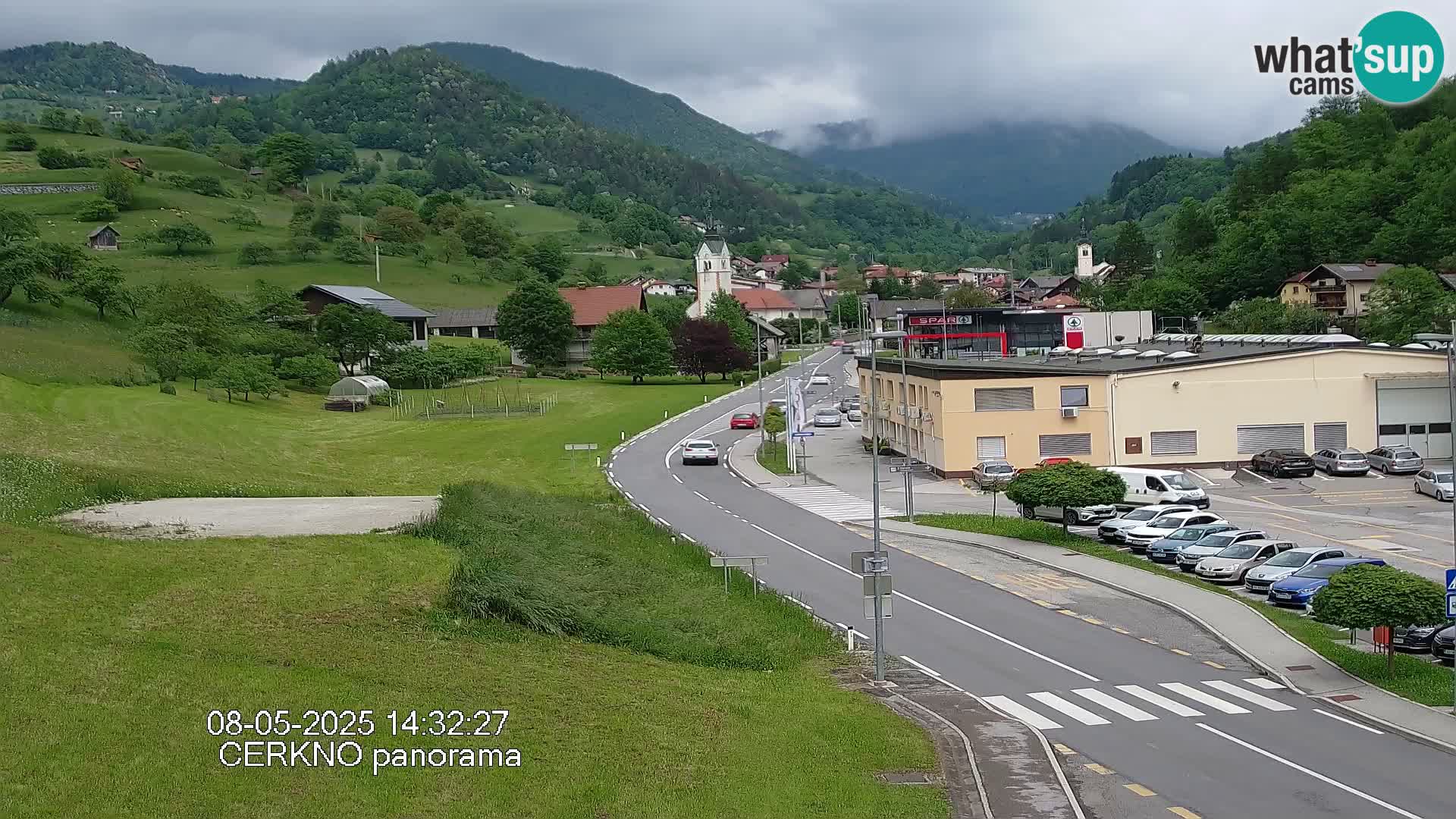Cerkno city entrance Live Webcam