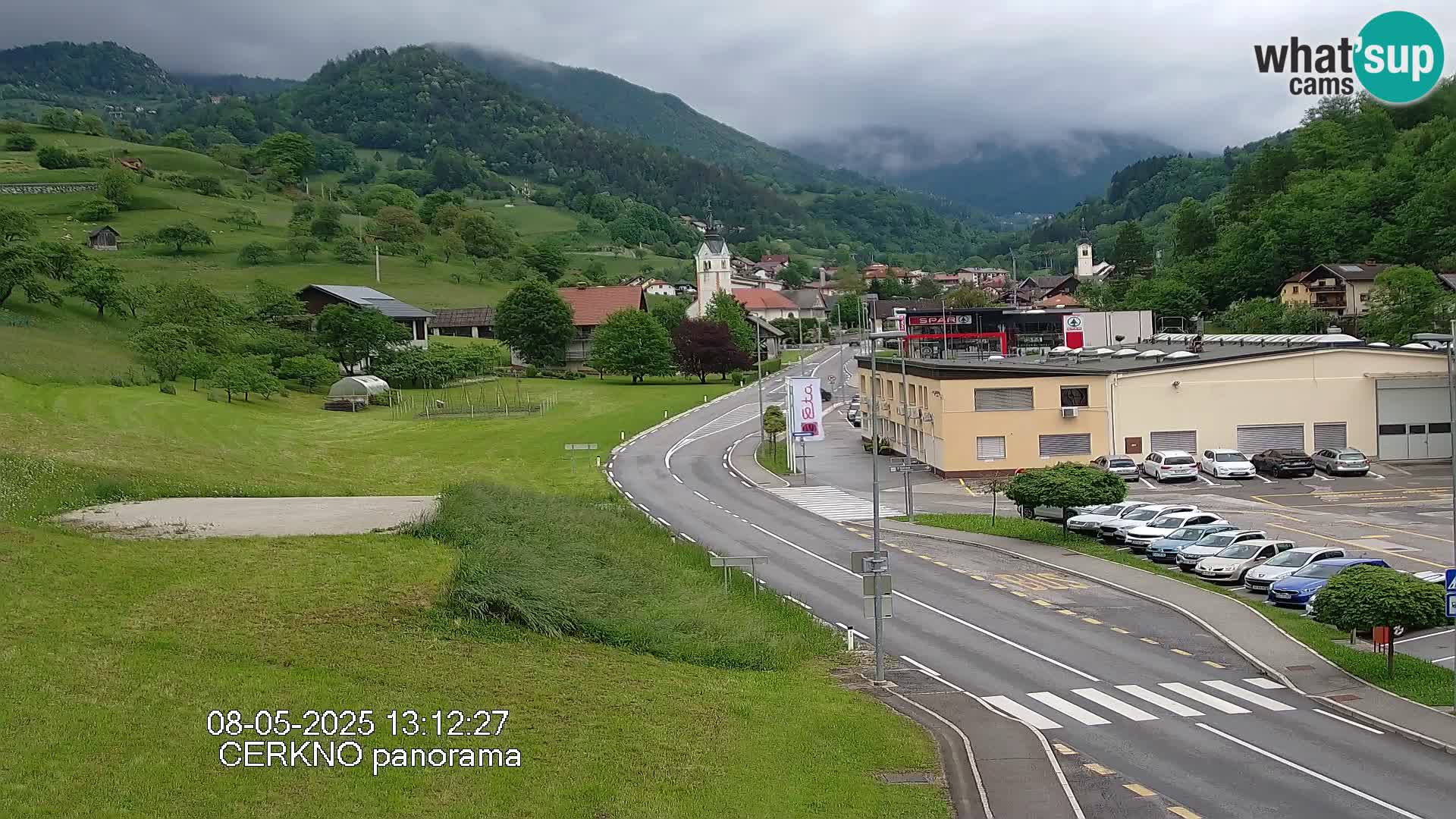 Cerkno city entrance Live Webcam