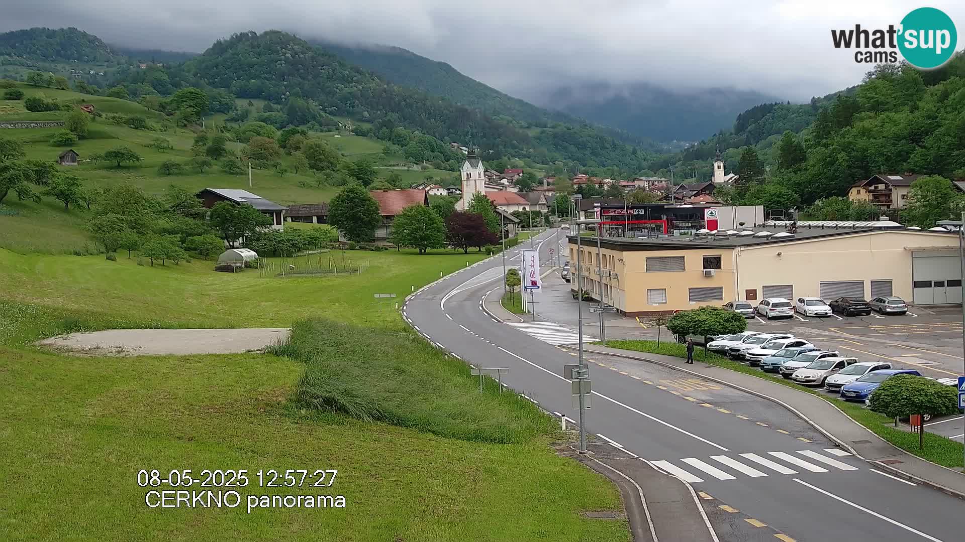 Cerkno city entrance Live Webcam