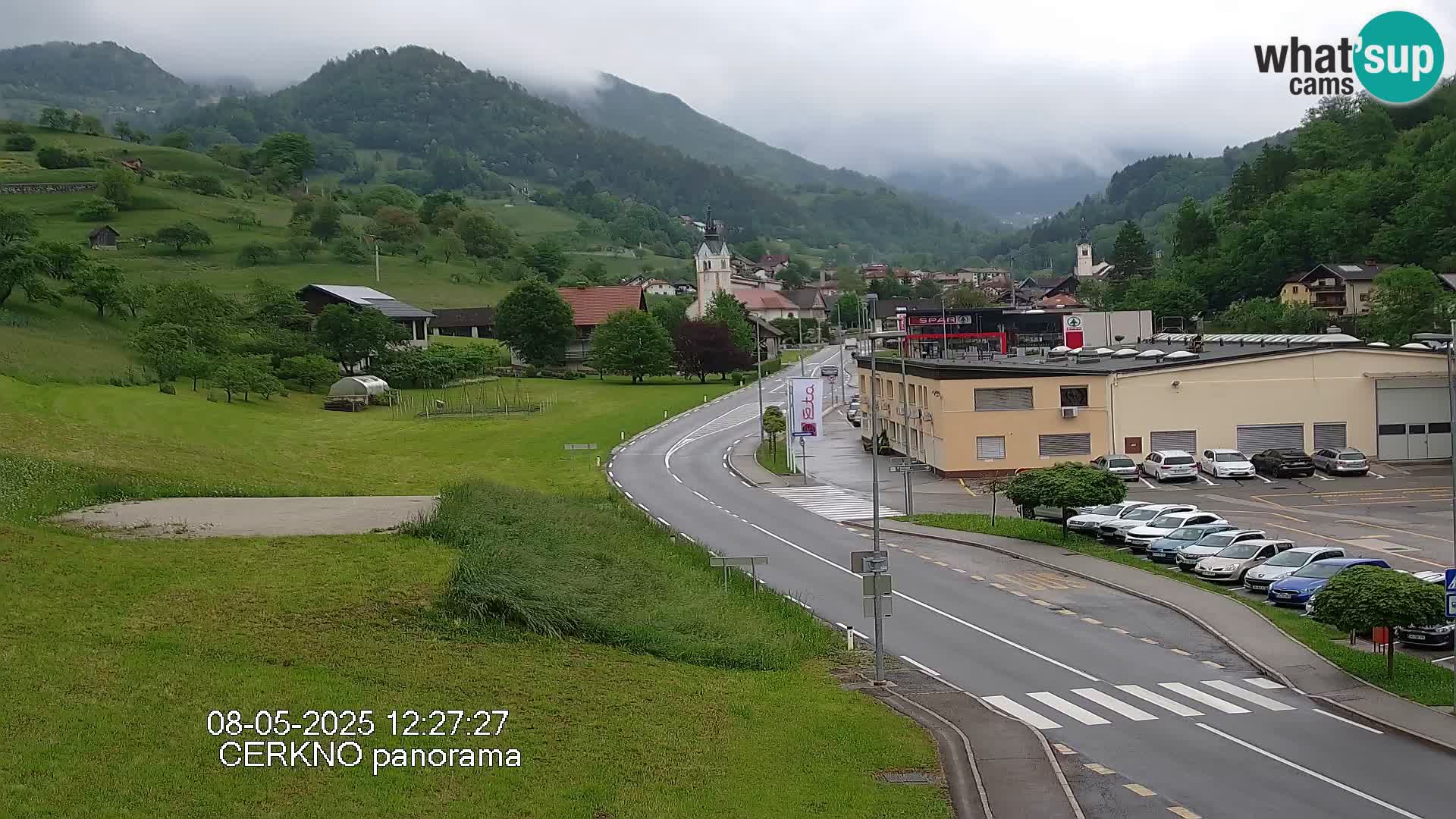 Cerkno city entrance Live Webcam