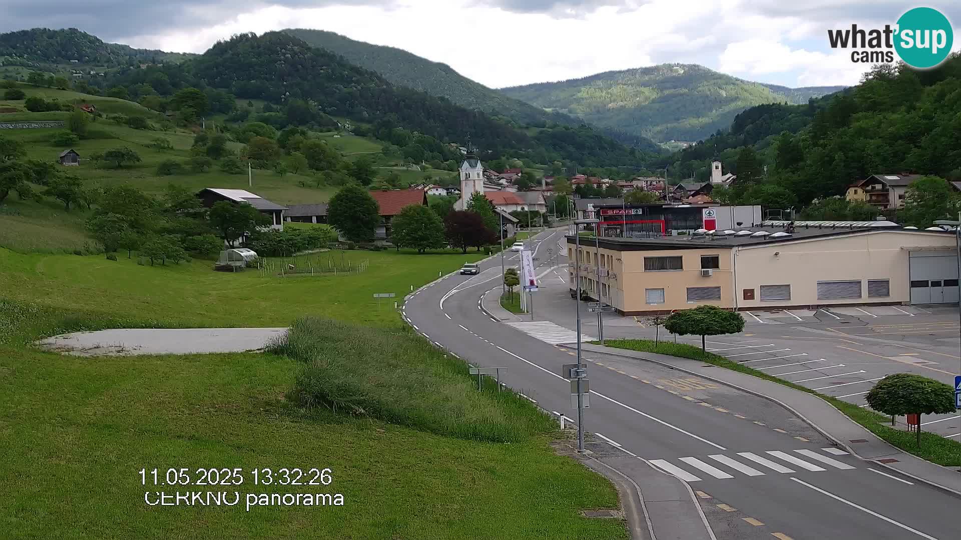 Cerkno city entrance Live Webcam