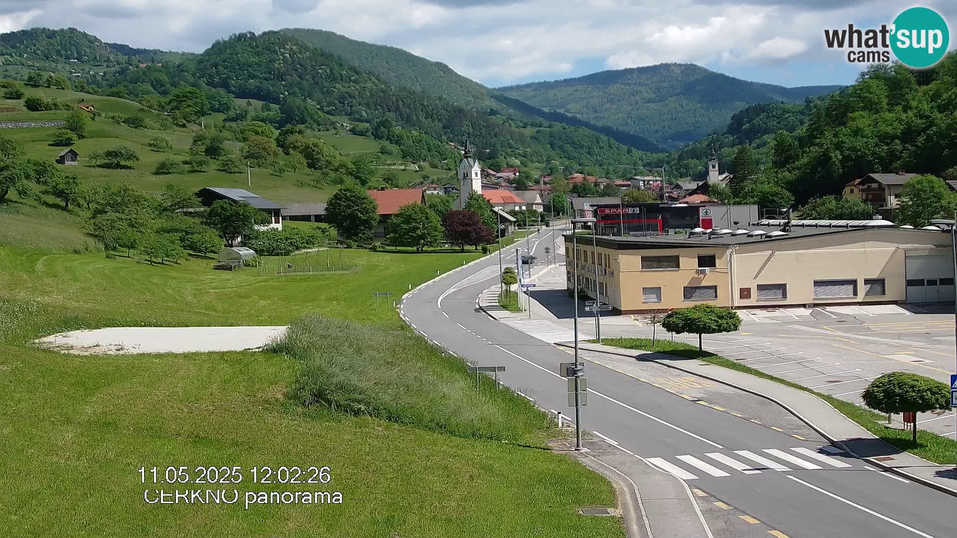 Cerkno entrada a la ciudad Webcam en vivo