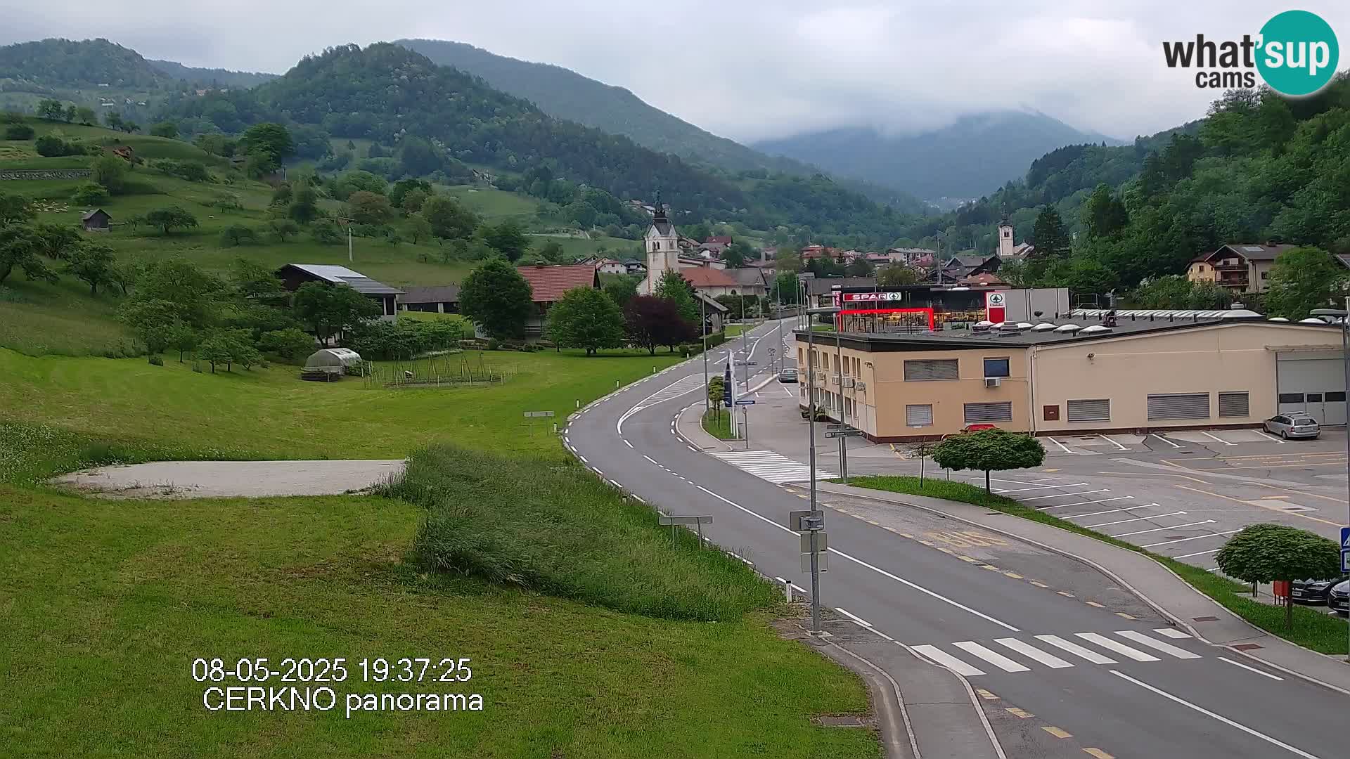 Cerkno city entrance Live Webcam