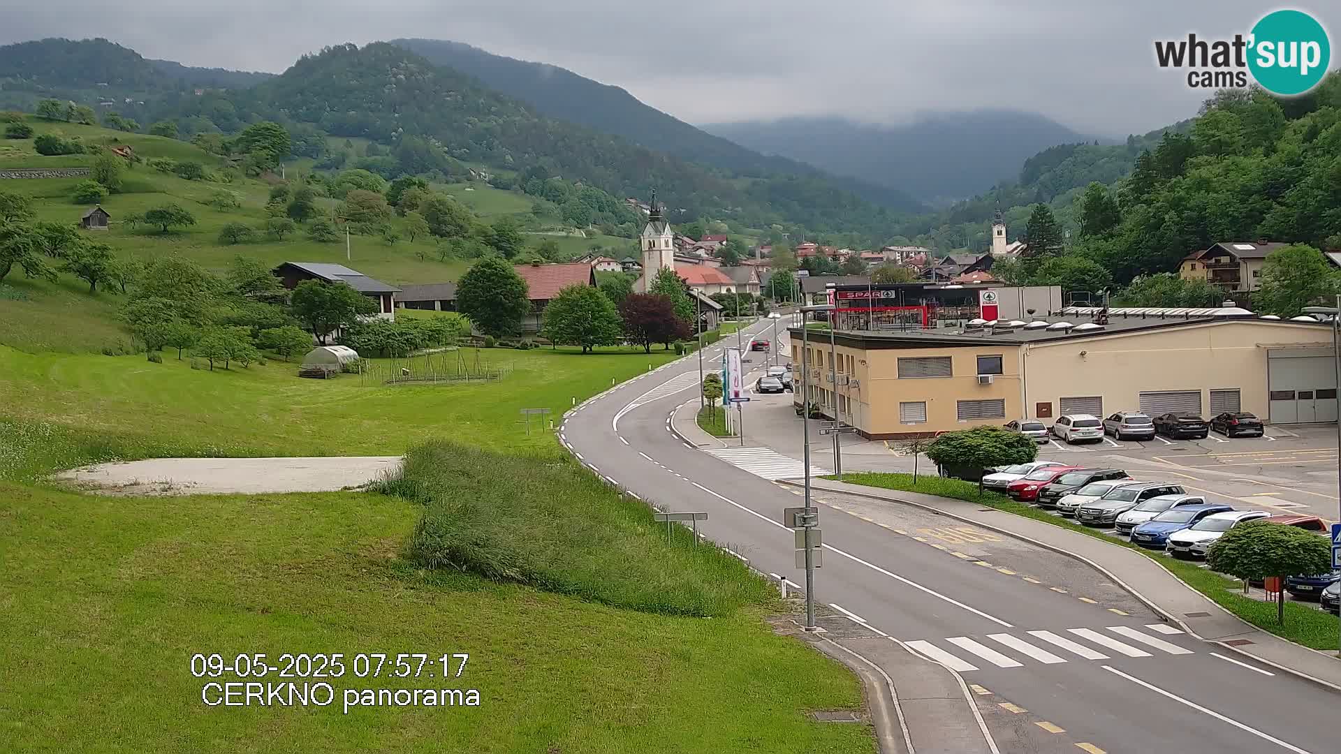 Cerkno city entrance Live Webcam