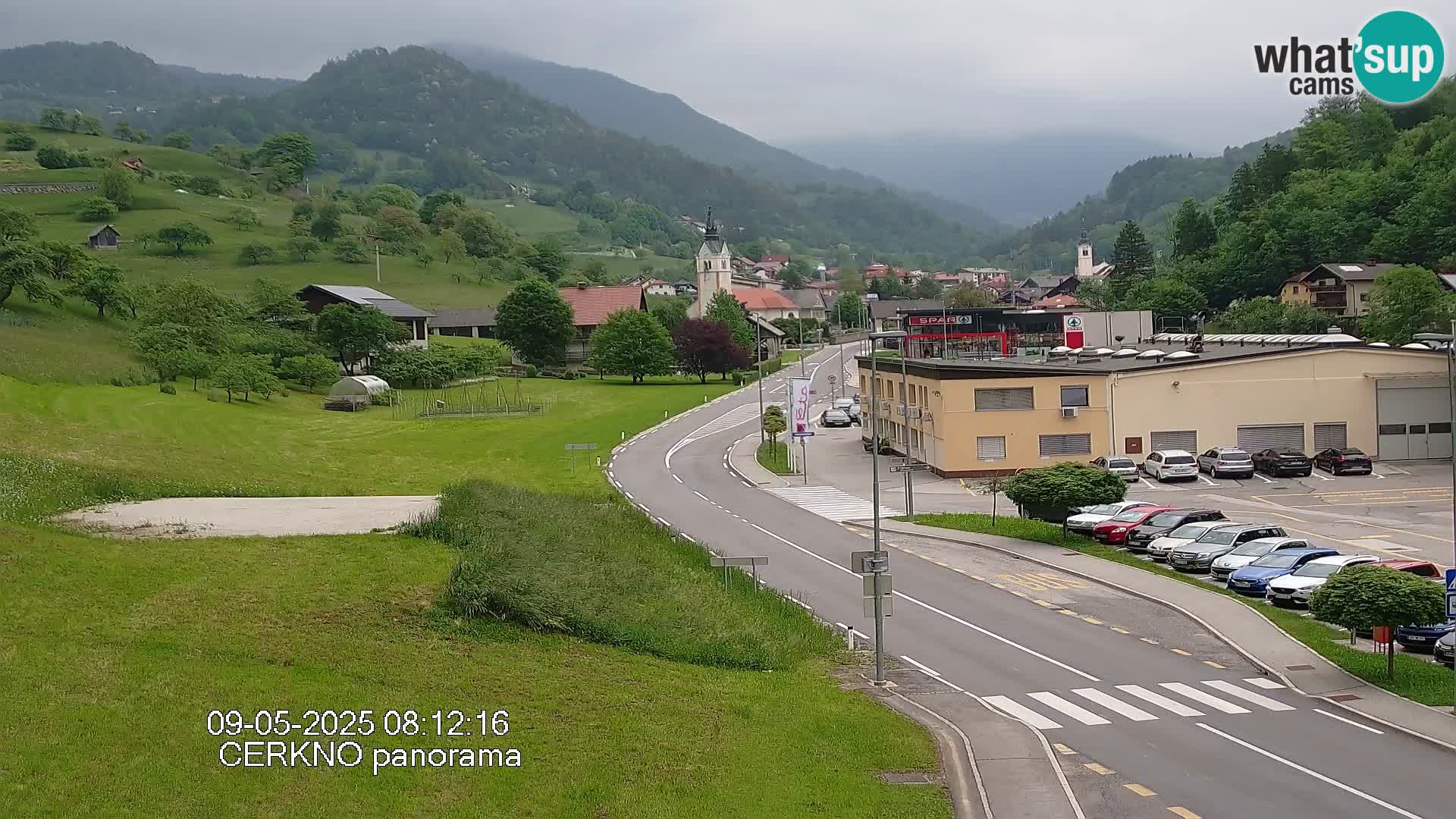 Cerkno city entrance Live Webcam