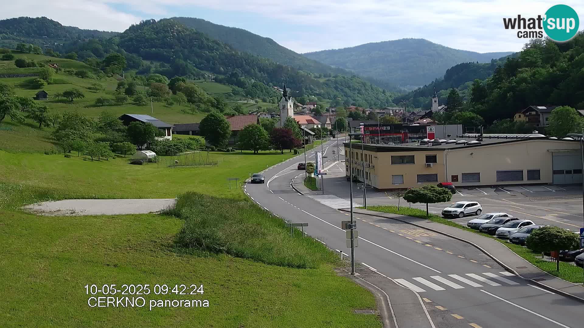 Cerkno city entrance Live Webcam