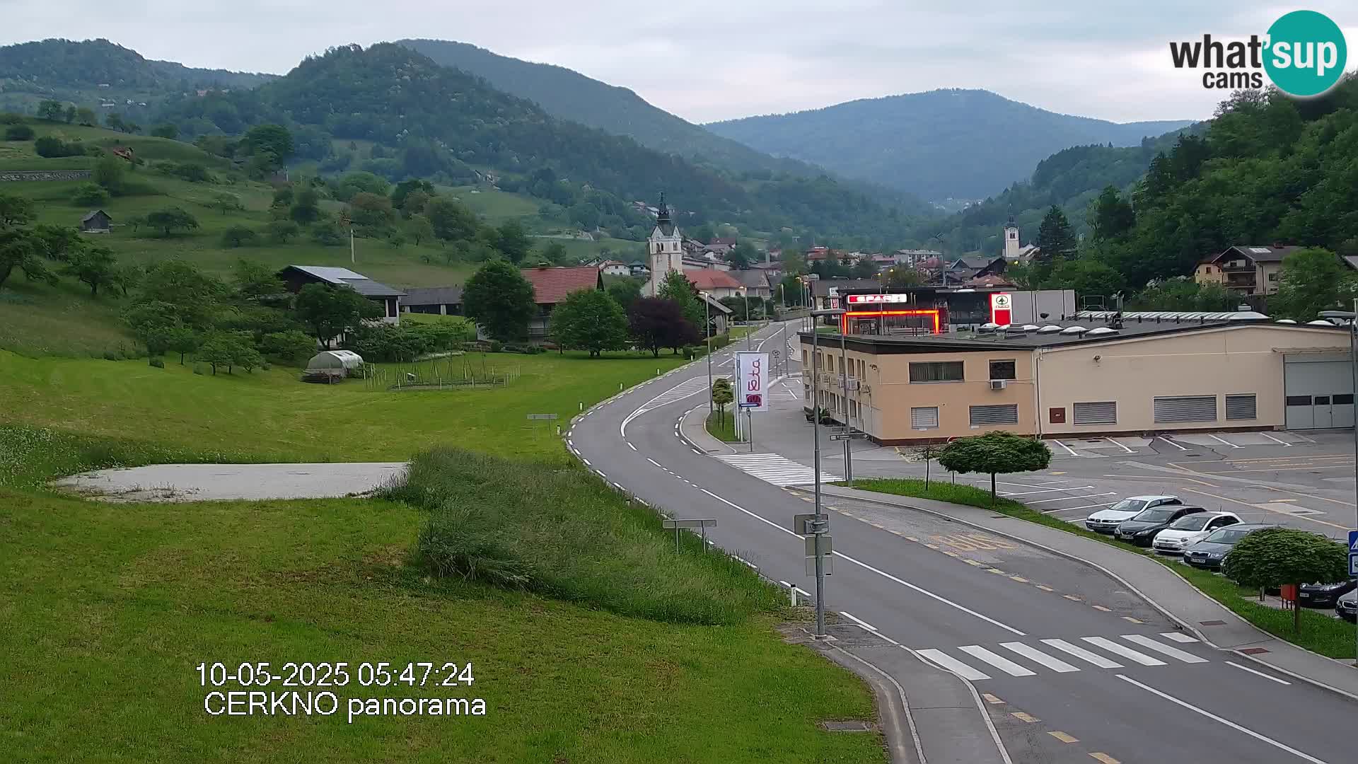 Cerkno city entrance Live Webcam