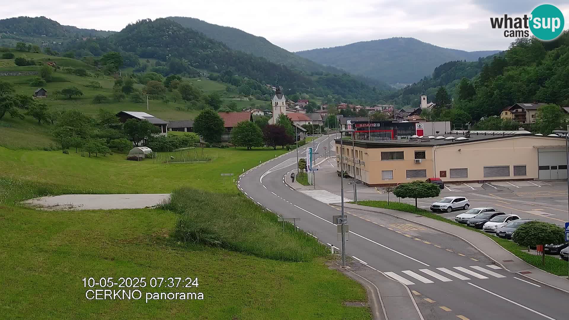 Webcam en direct – Entrée de la ville de Cerkno