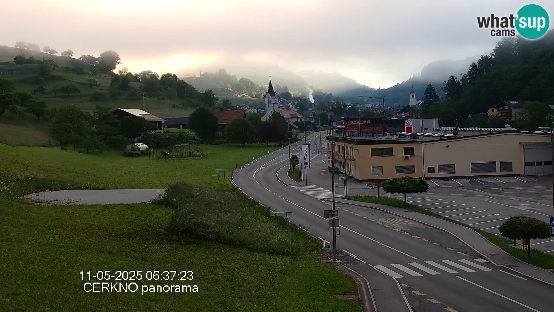 Cerkno city entrance Live Webcam