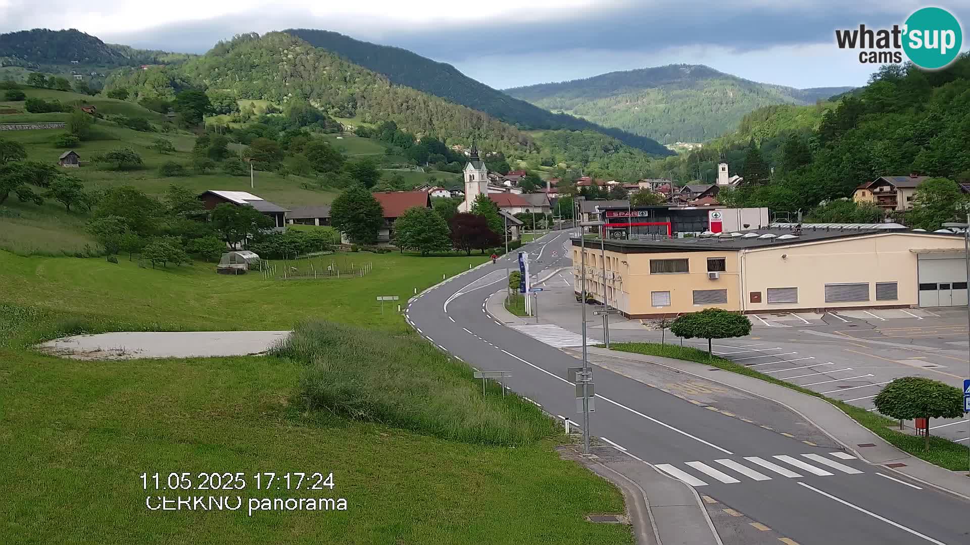 Cerkno city entrance Live Webcam