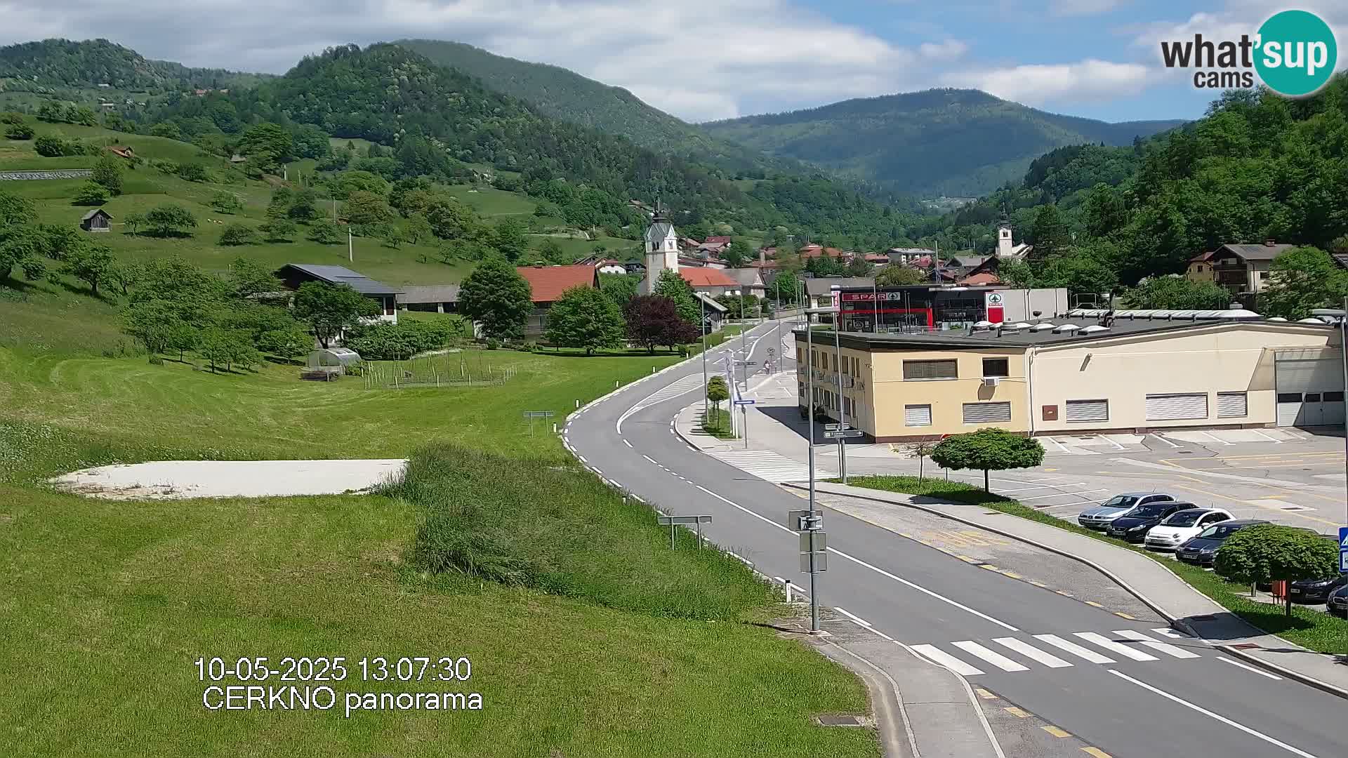 Cerkno city entrance Live Webcam
