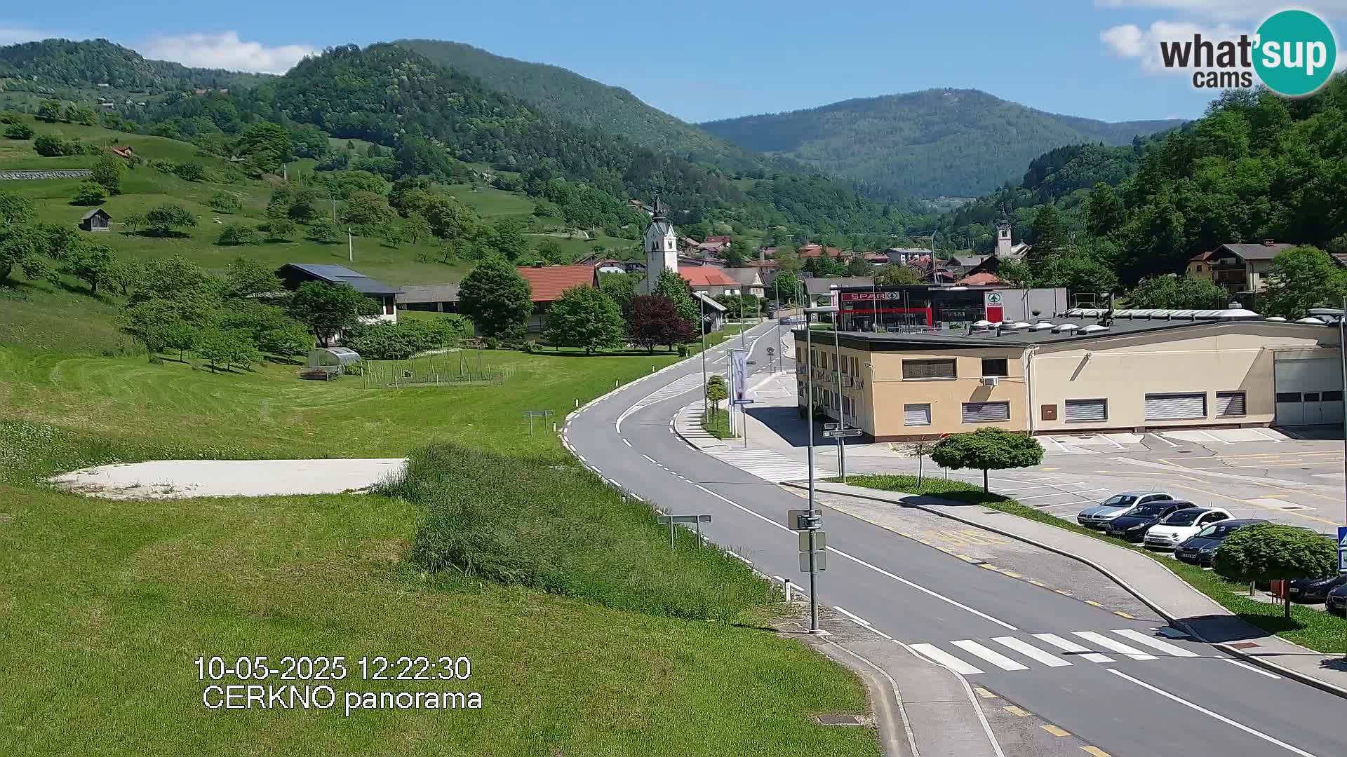 Cerkno city entrance Live Webcam