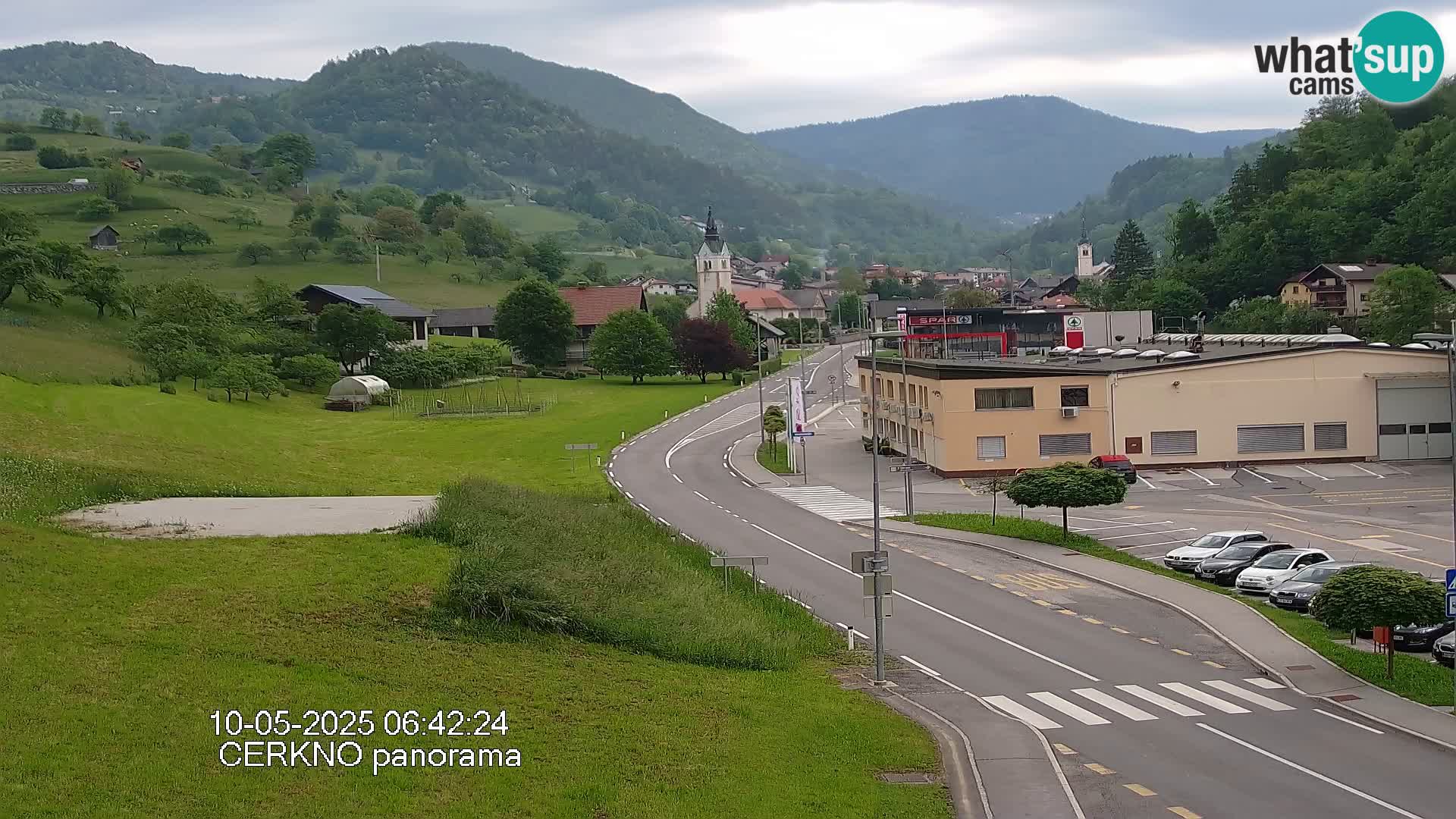 Cerkno city entrance Live Webcam