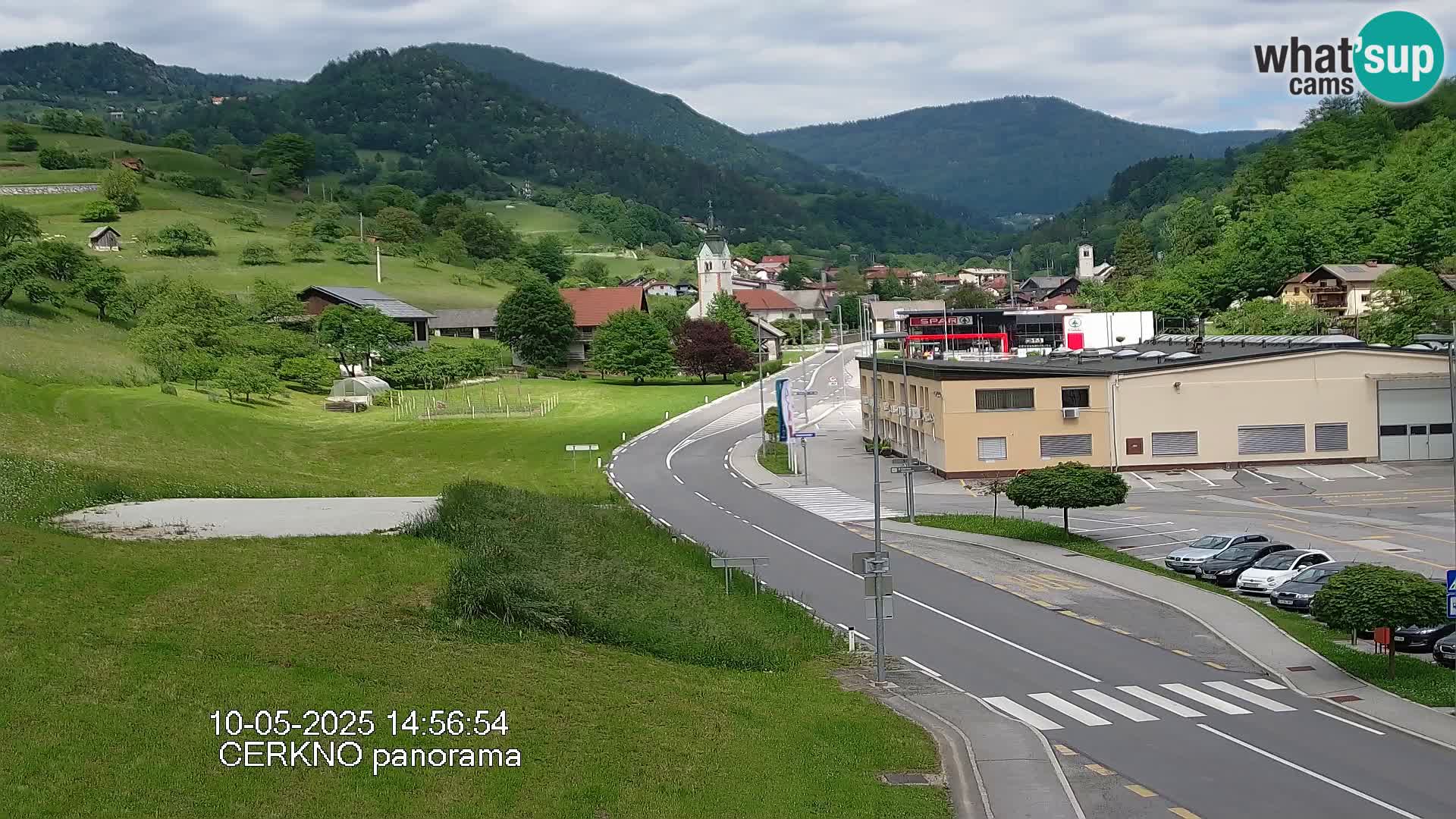 Cerkno entrada a la ciudad Webcam en vivo
