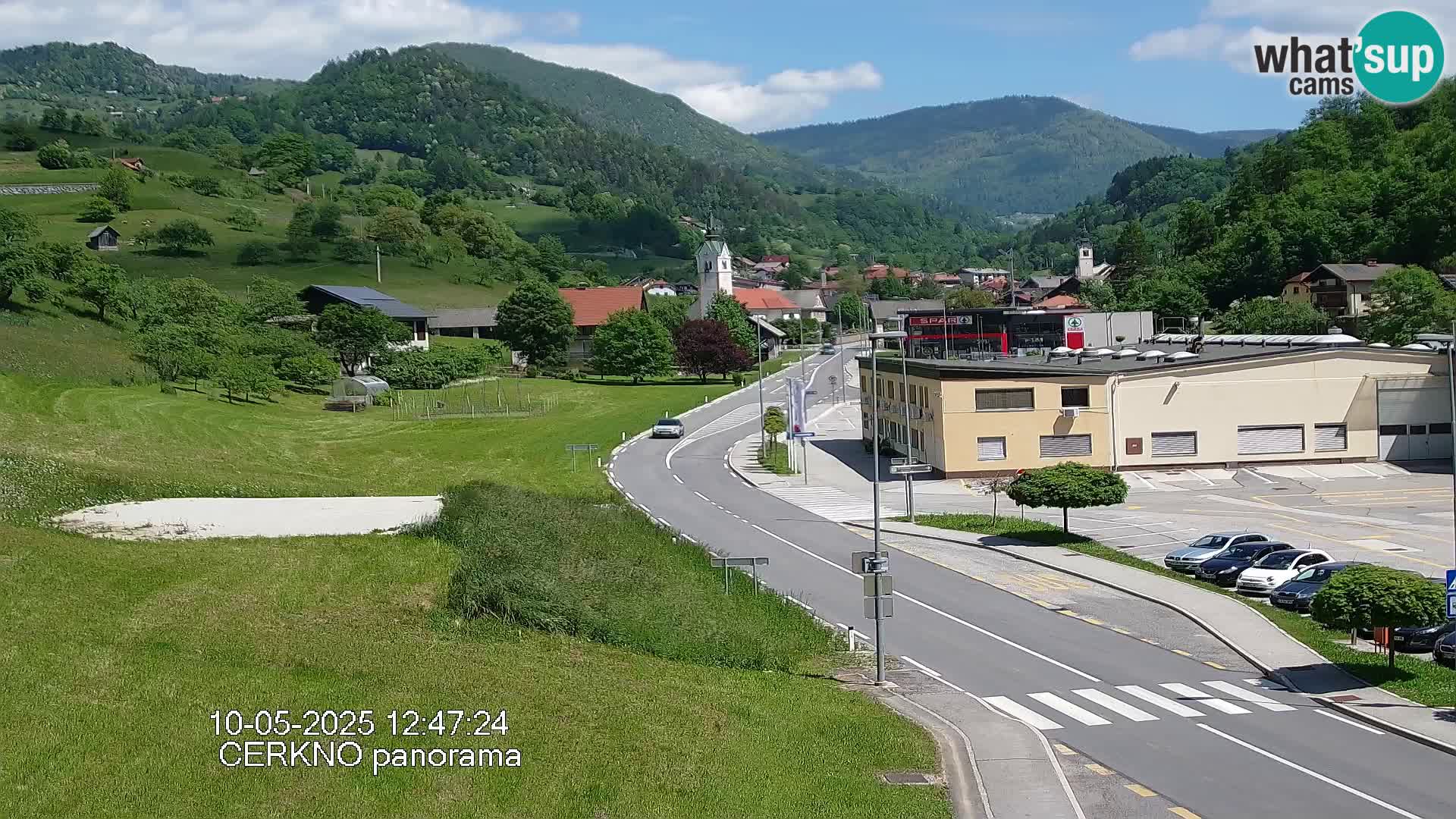 Cerkno city entrance Live Webcam
