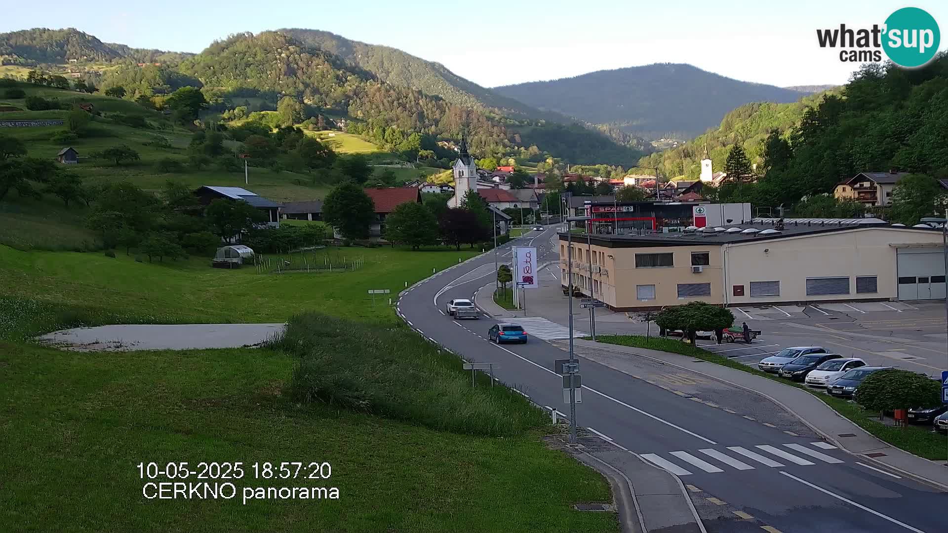 Cerkno city entrance Live Webcam