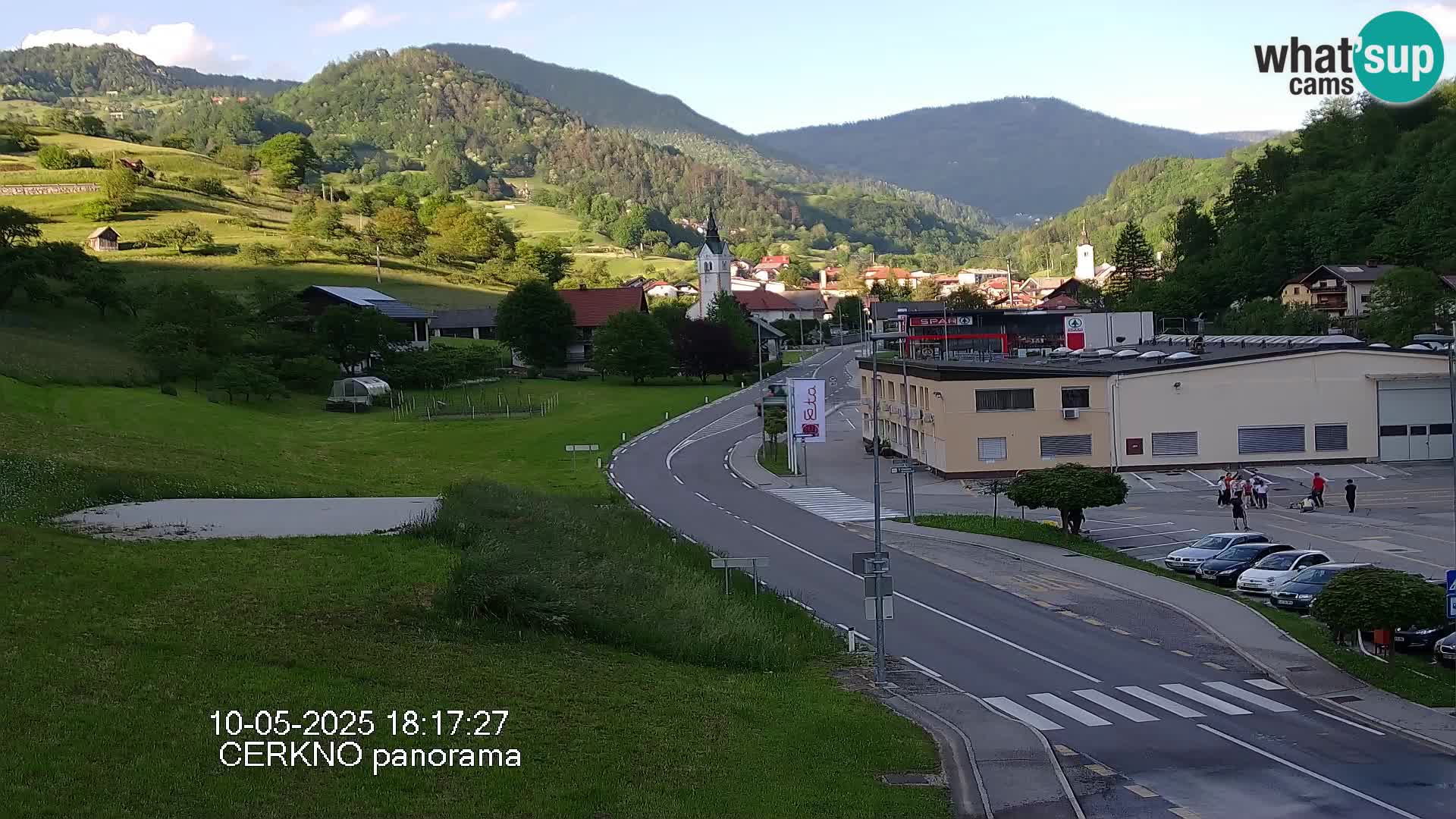 Cerkno city entrance Live Webcam
