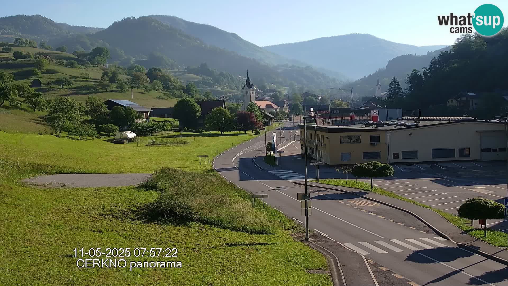 Cerkno city entrance Live Webcam