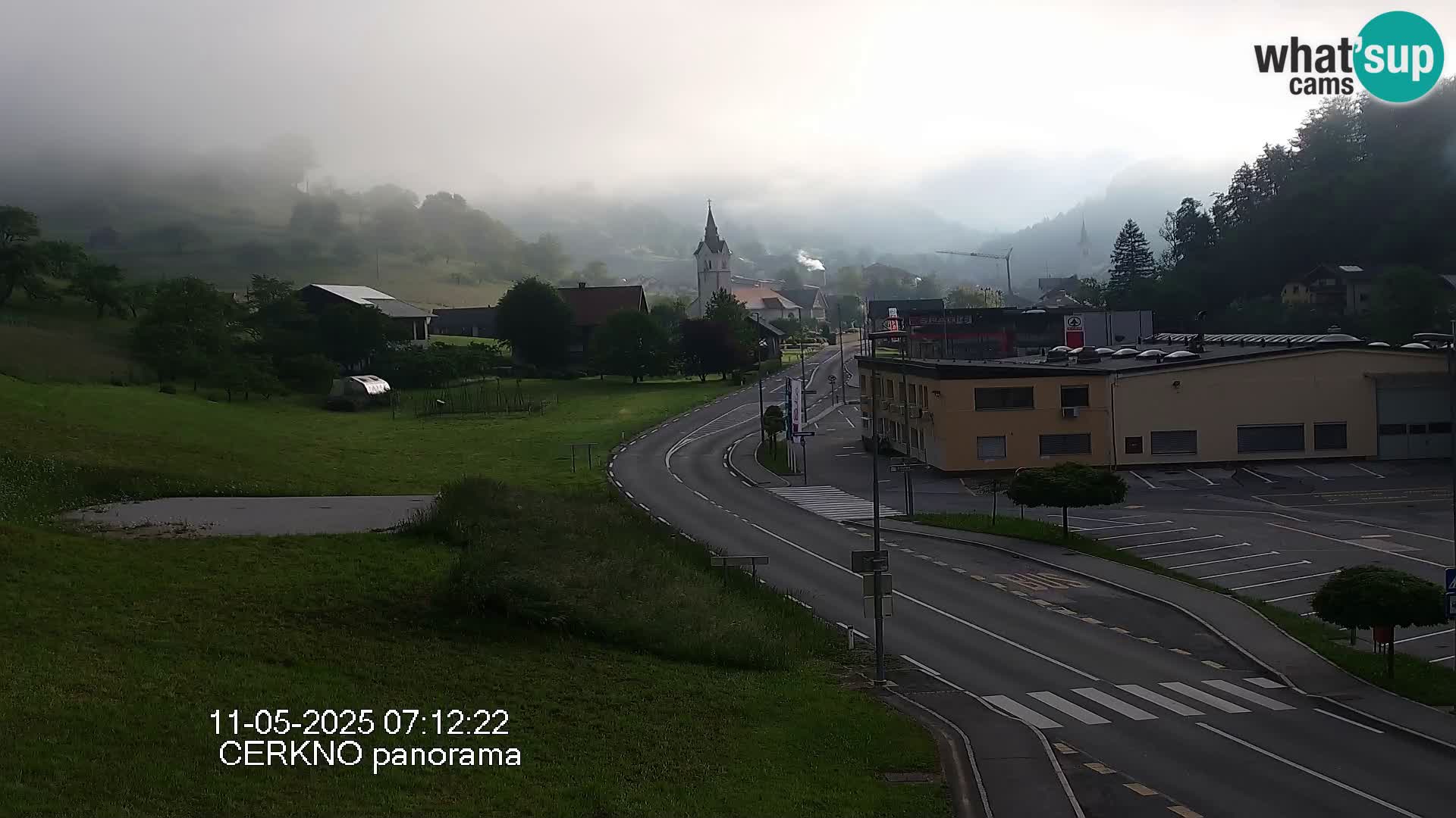 Cerkno city entrance Live Webcam