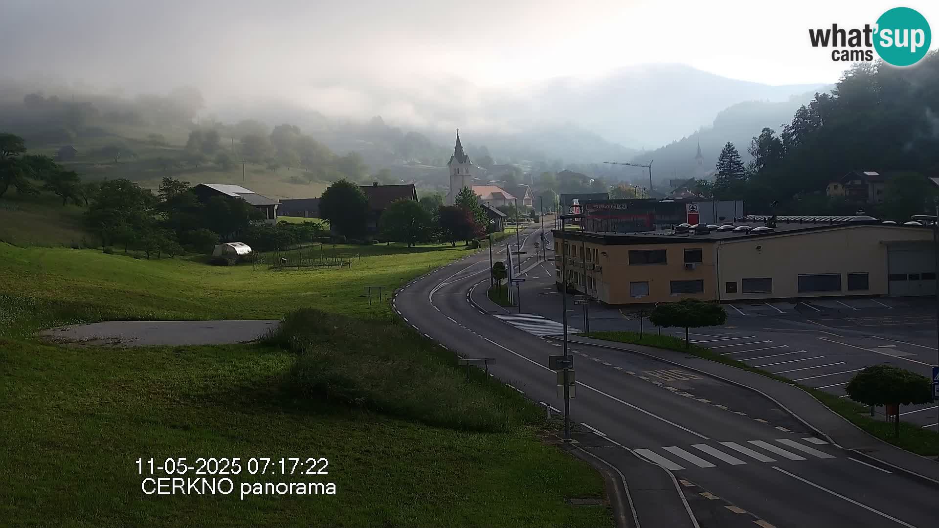 Cerkno city entrance Live Webcam