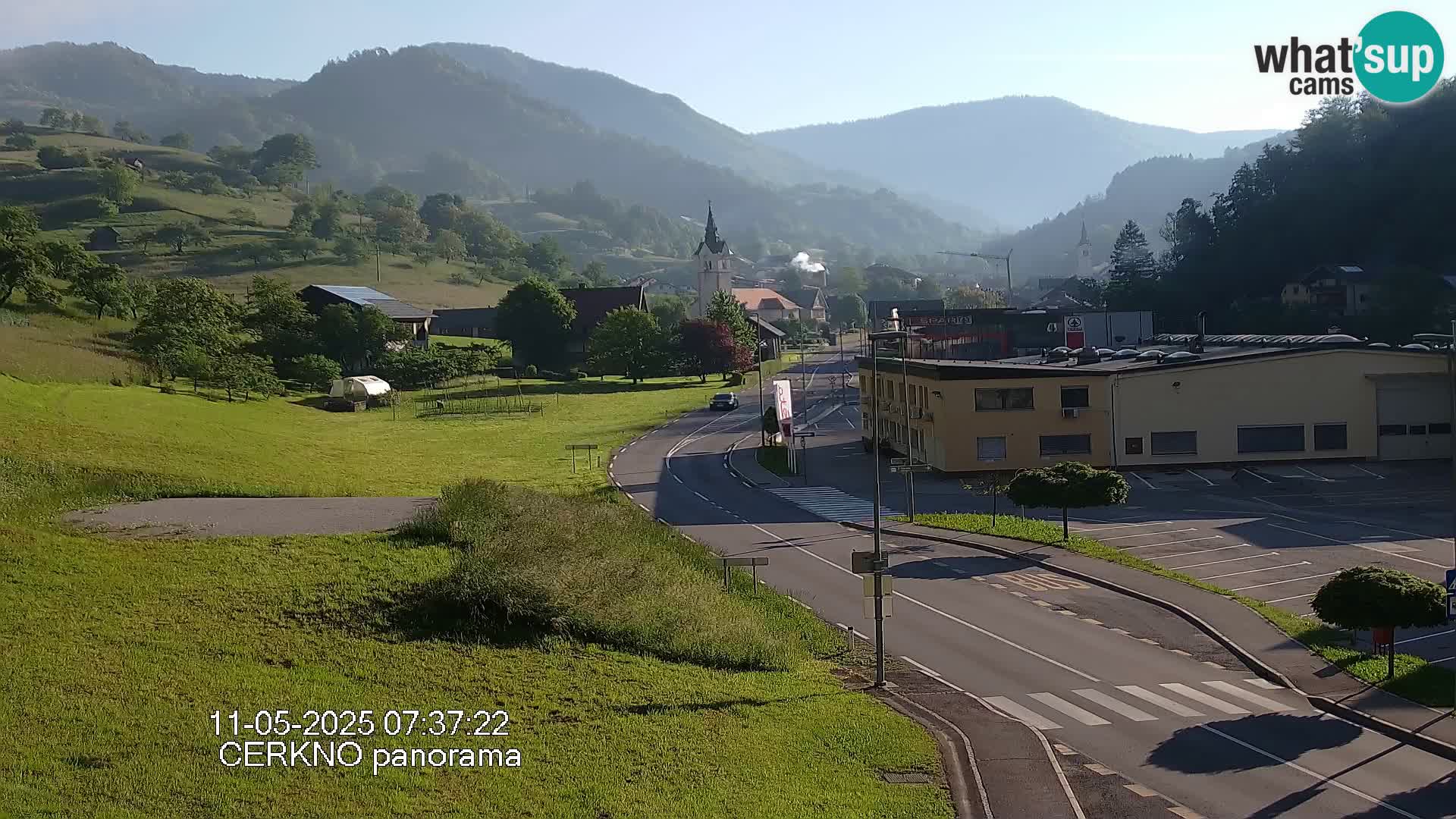 Cerkno entrada a la ciudad Webcam en vivo