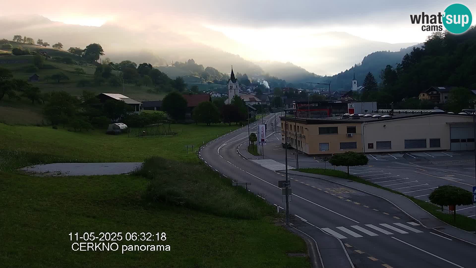 Cerkno city entrance Live Webcam