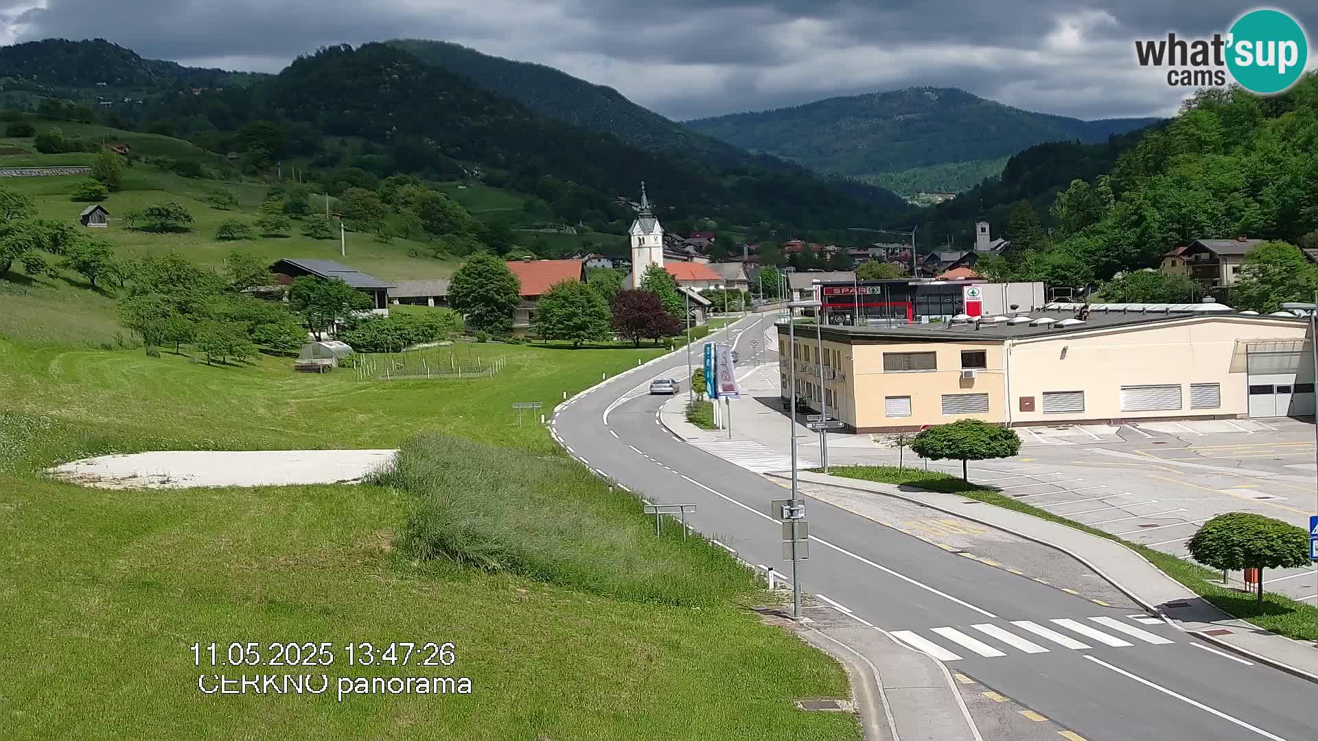 Cerkno city entrance Live Webcam