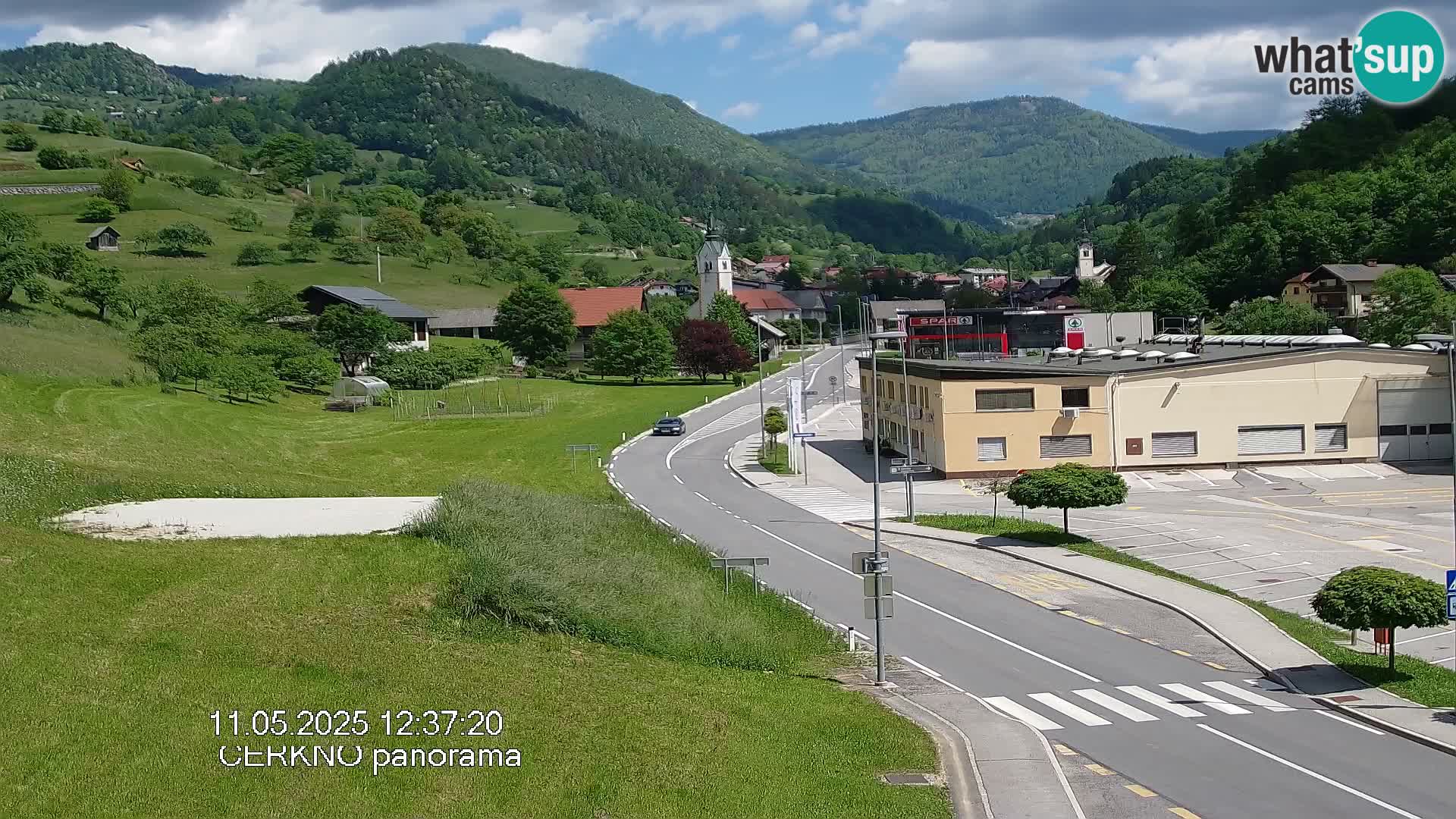 Cerkno entrada a la ciudad Webcam en vivo