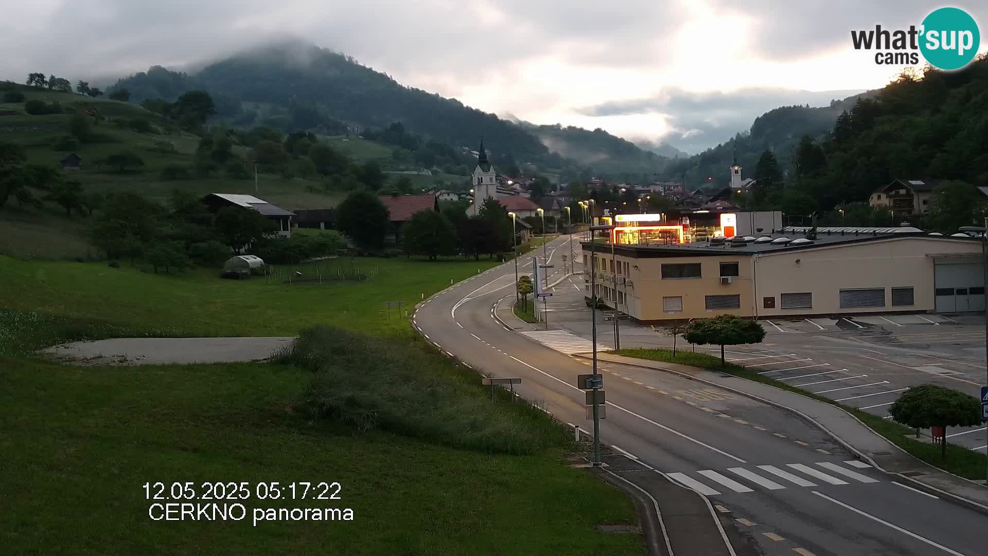 Cerkno entrada a la ciudad Webcam en vivo