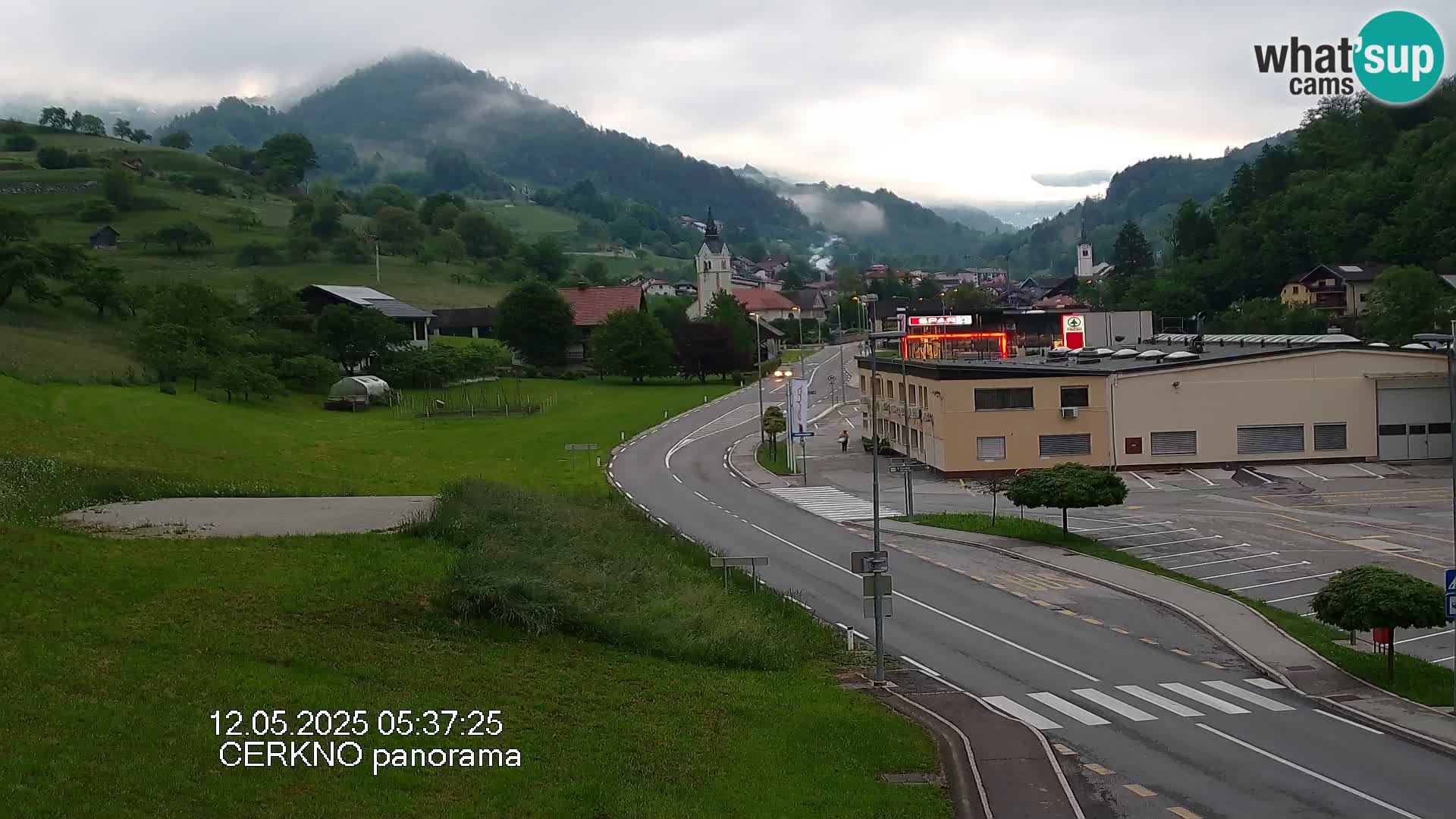 Cerkno city entrance Live Webcam