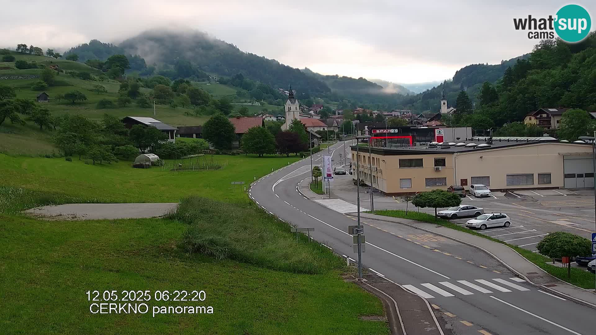 Cerkno city entrance Live Webcam